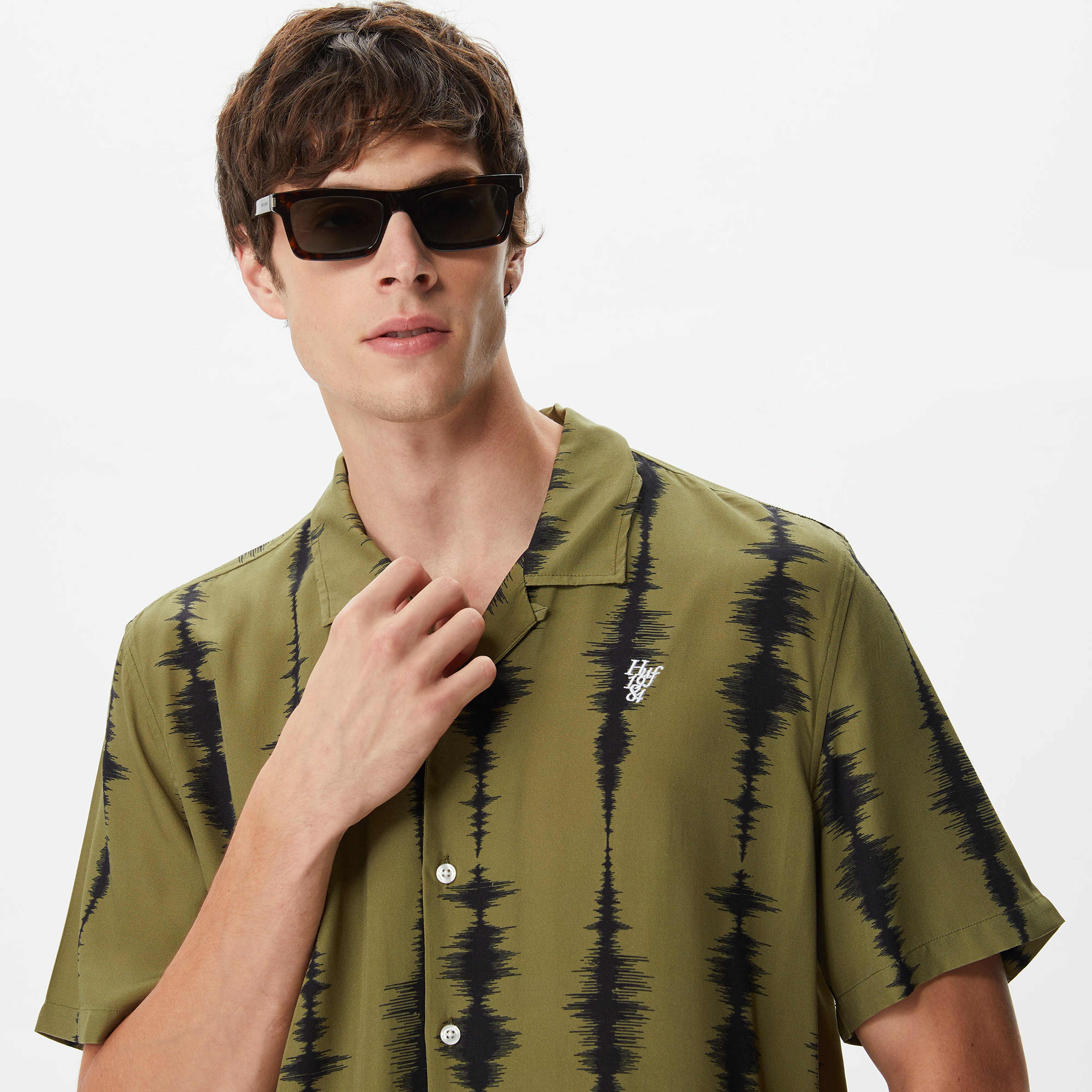 Huf Seismogram Resort Erkek Yeşil Gömlek