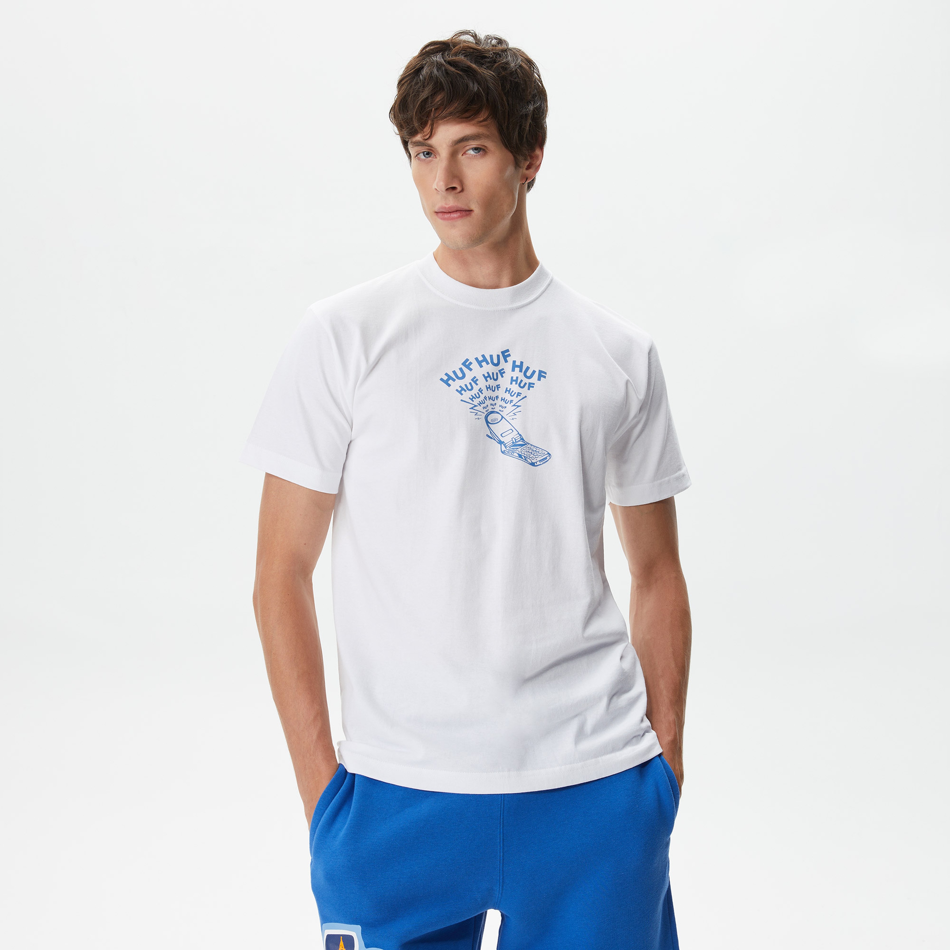 Huf Calling Lifestyle Erkek Beyaz T-Shirt