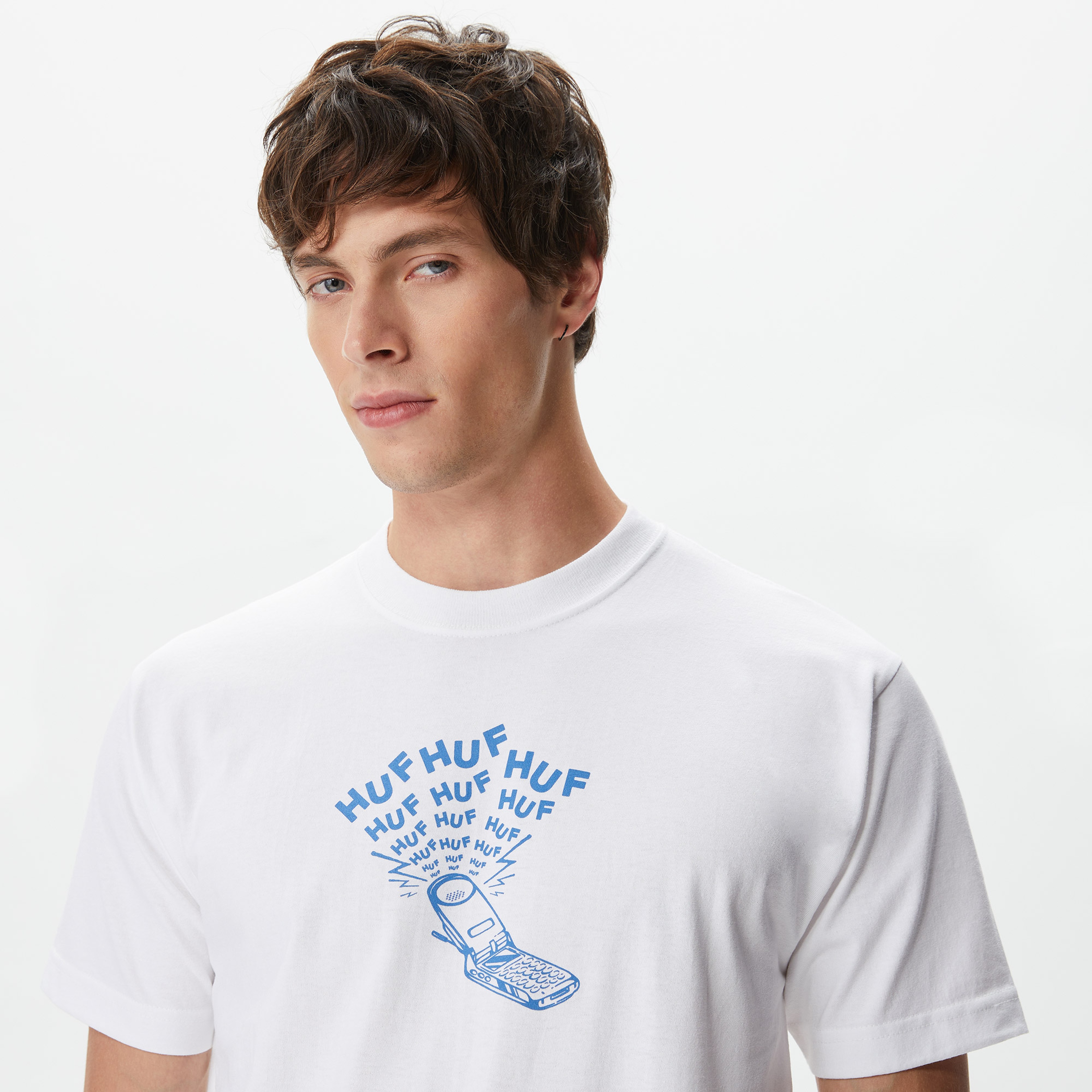 Huf Calling Lifestyle Erkek Beyaz T-Shirt