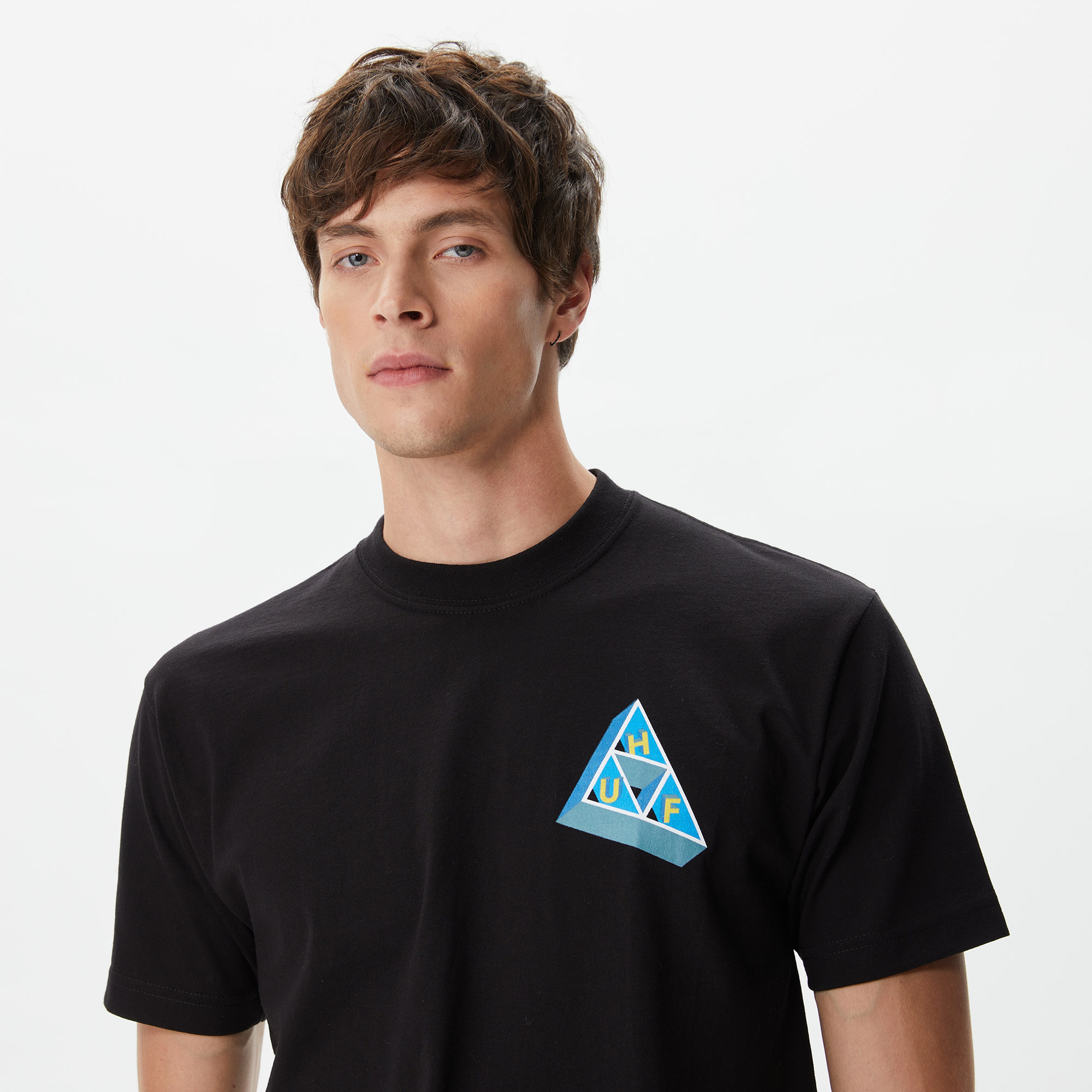 Huf Based Triple Triangle Erkek Siyah T-Shirt