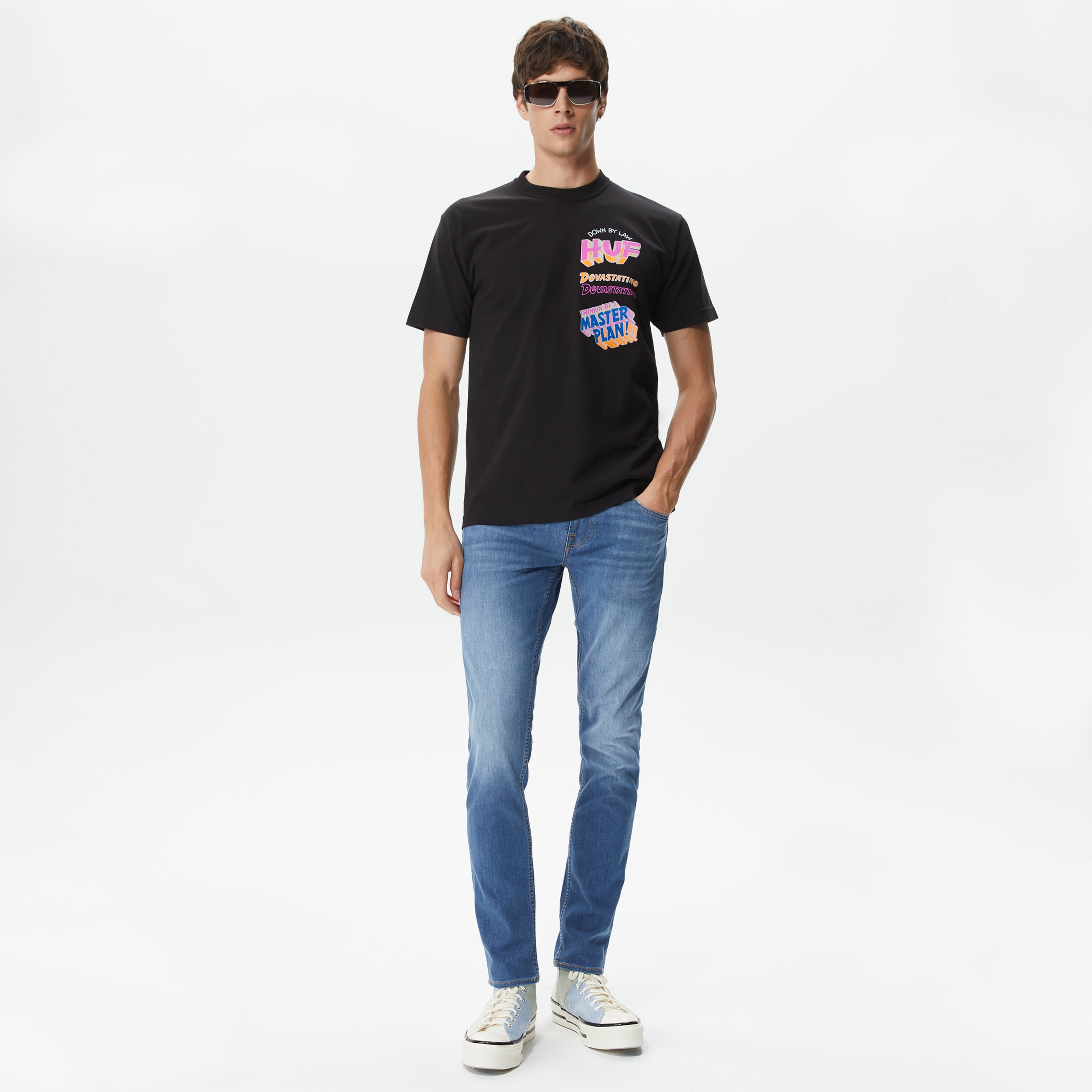 Huf Master Plan Erkek Siyah T-Shirt