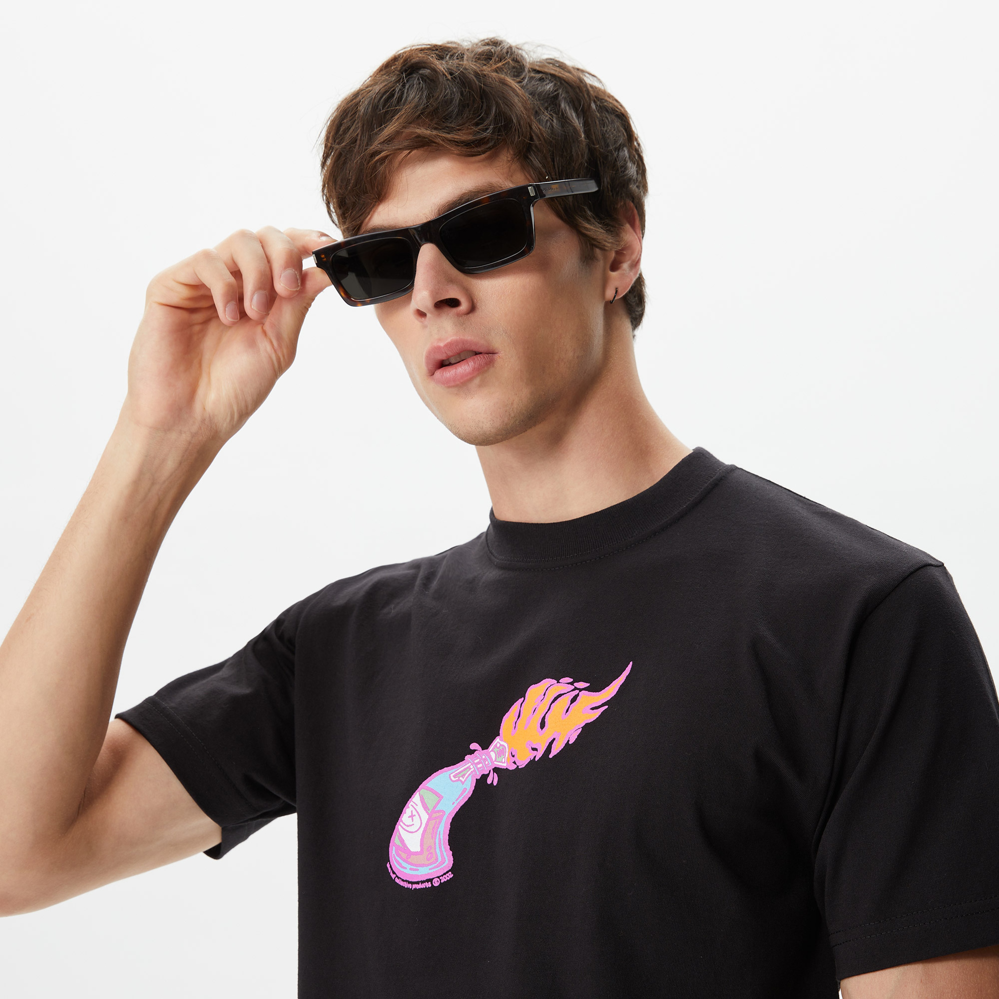 Huf Fire Starter Erkek Siyah T-Shirt