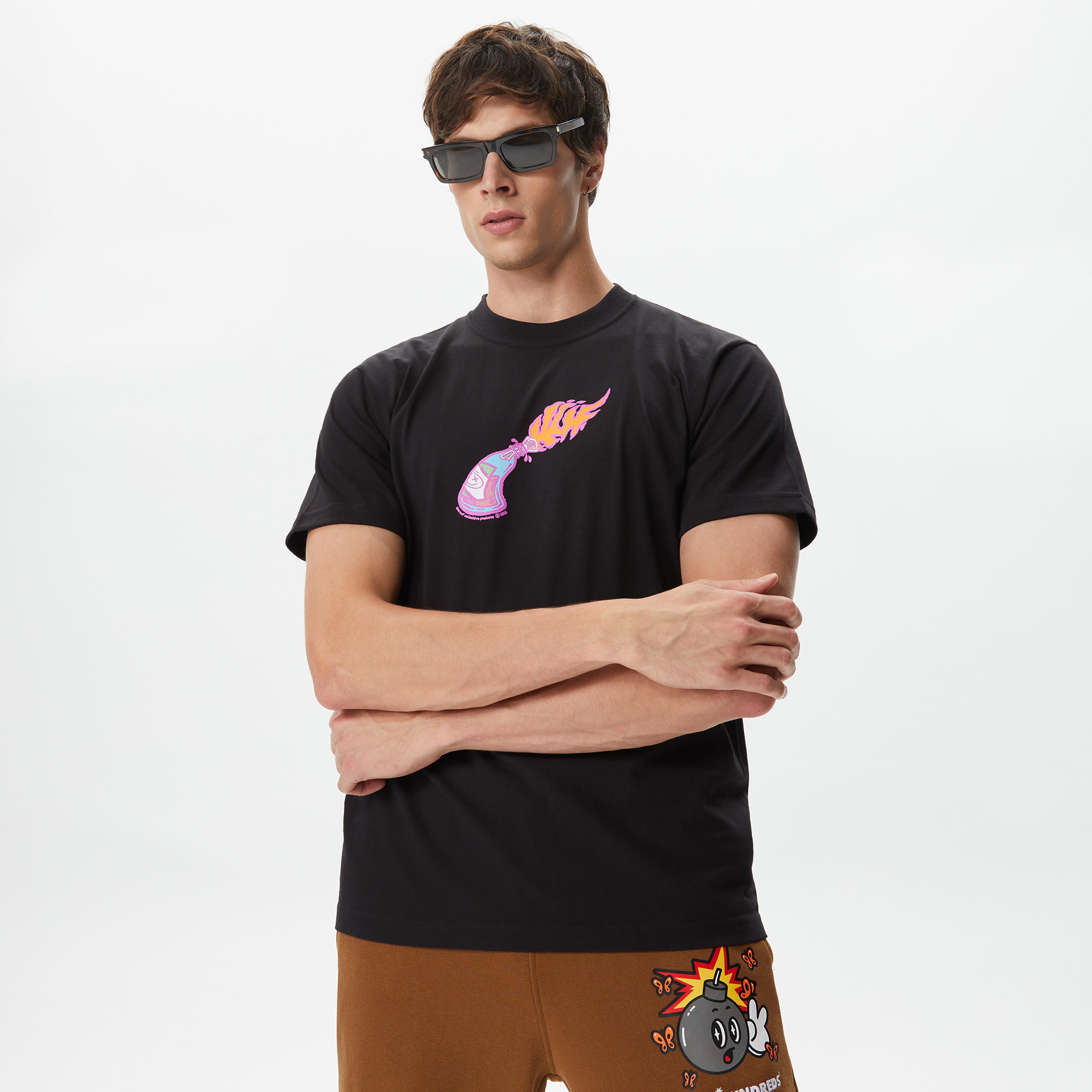 Huf Fire Starter Erkek Siyah T-Shirt
