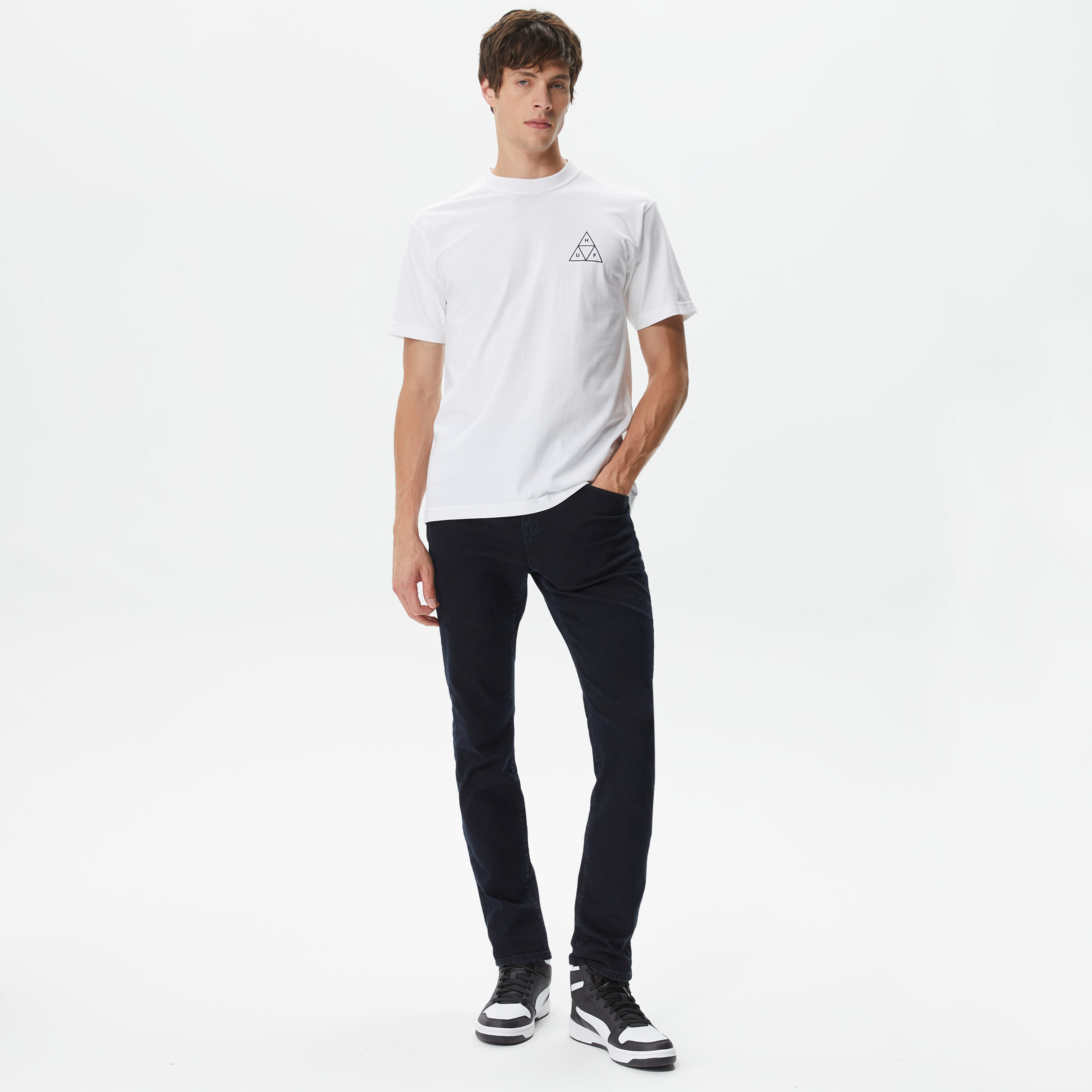 Huf Set Triple Triangle Erkek Beyaz T-Shirt