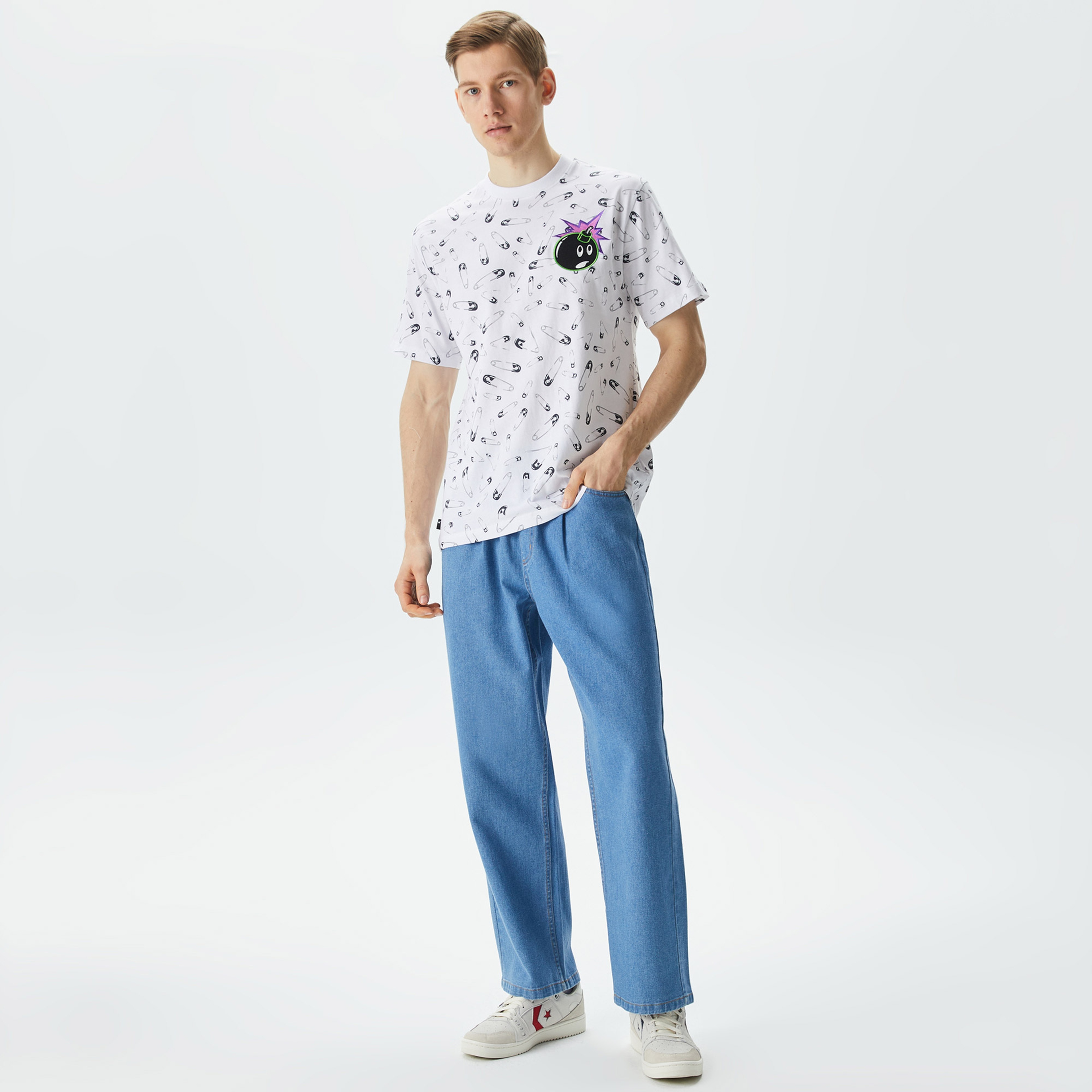 The Hundreds Pins Erkek Beyaz T-Shirt