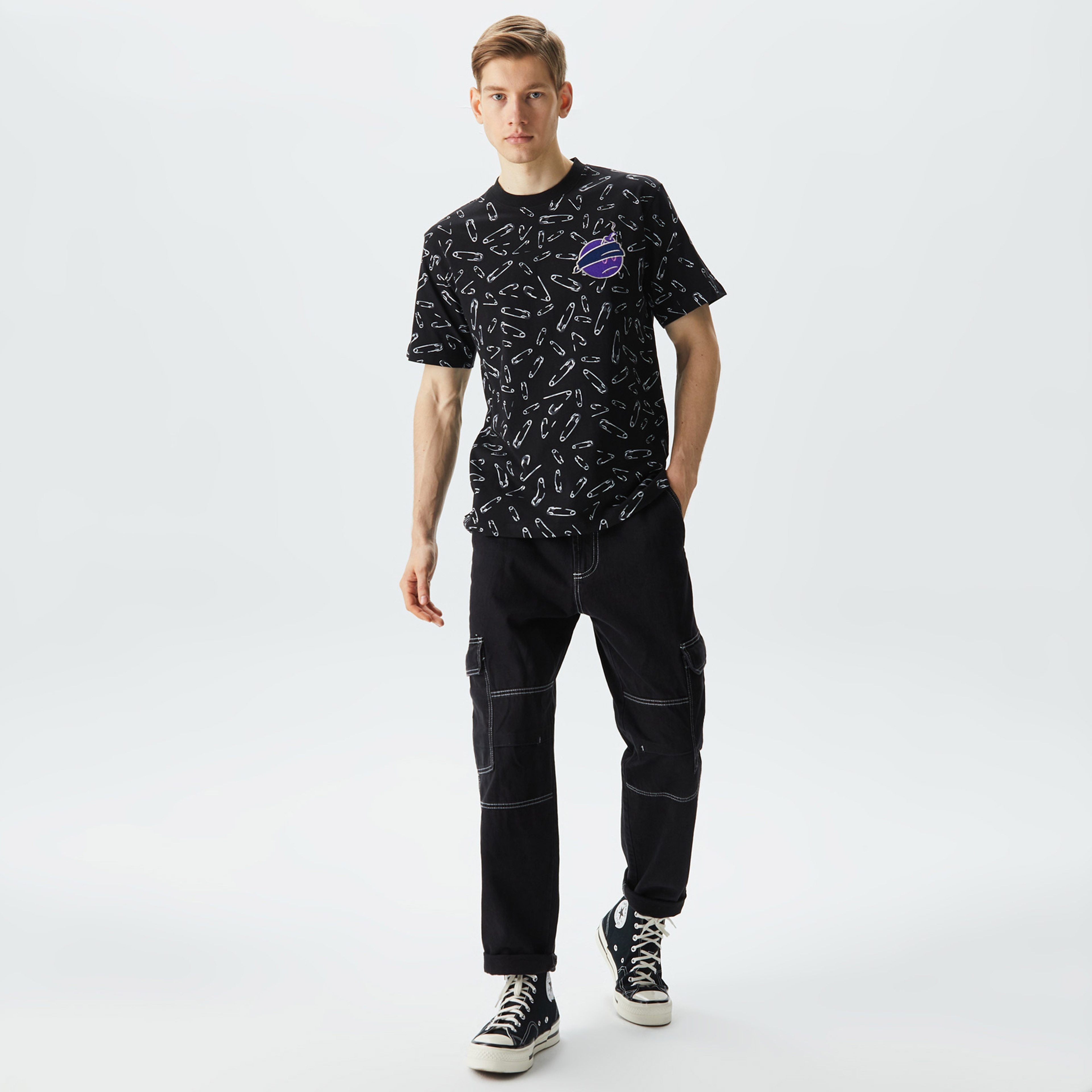 The Hundreds Pins Erkek Siyah T-Shirt