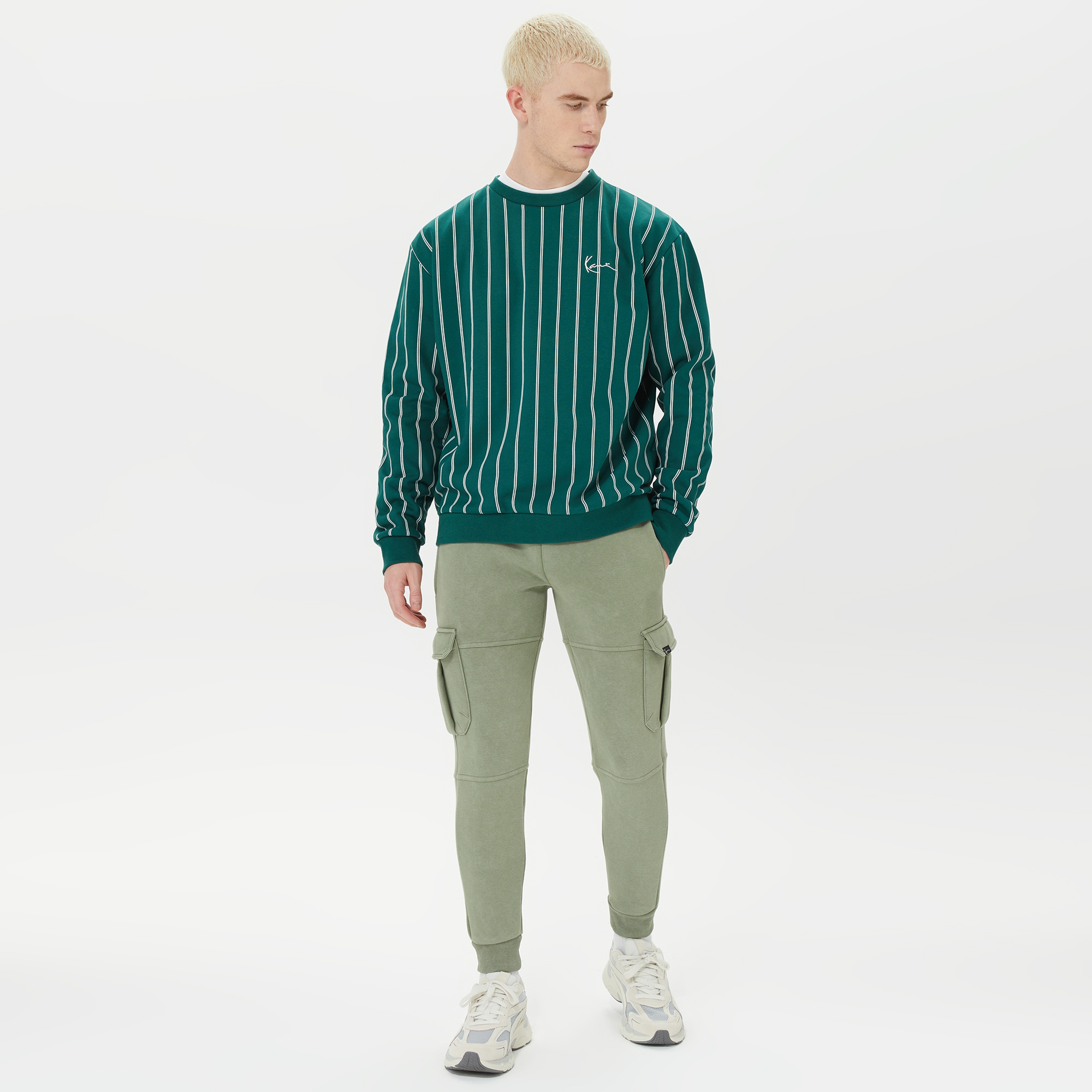 Karl Kani Retro Patch Os Full Zip Erkek Yeşil Eşofman Altı