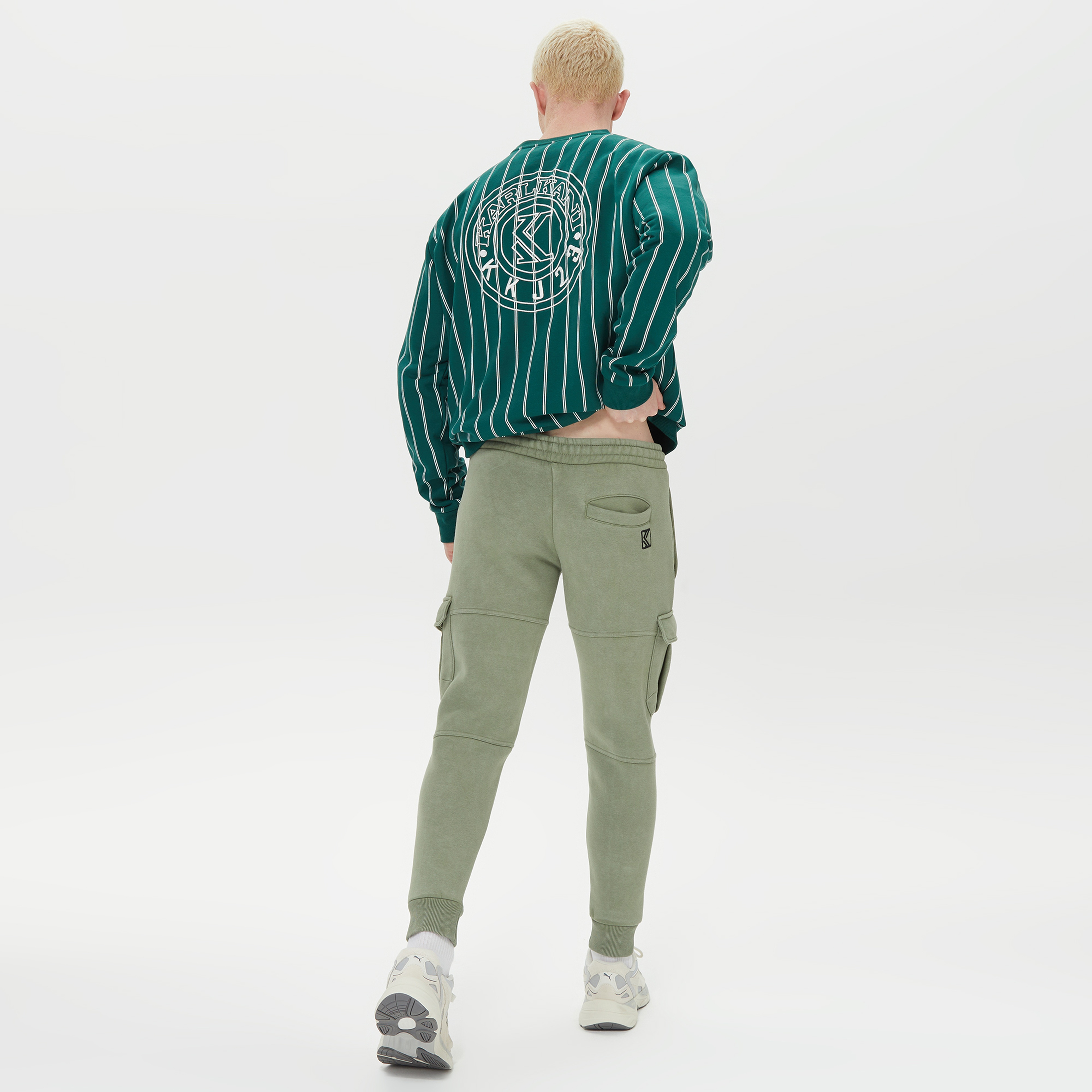 Karl Kani Retro Patch Os Full Zip Erkek Yeşil Eşofman Altı