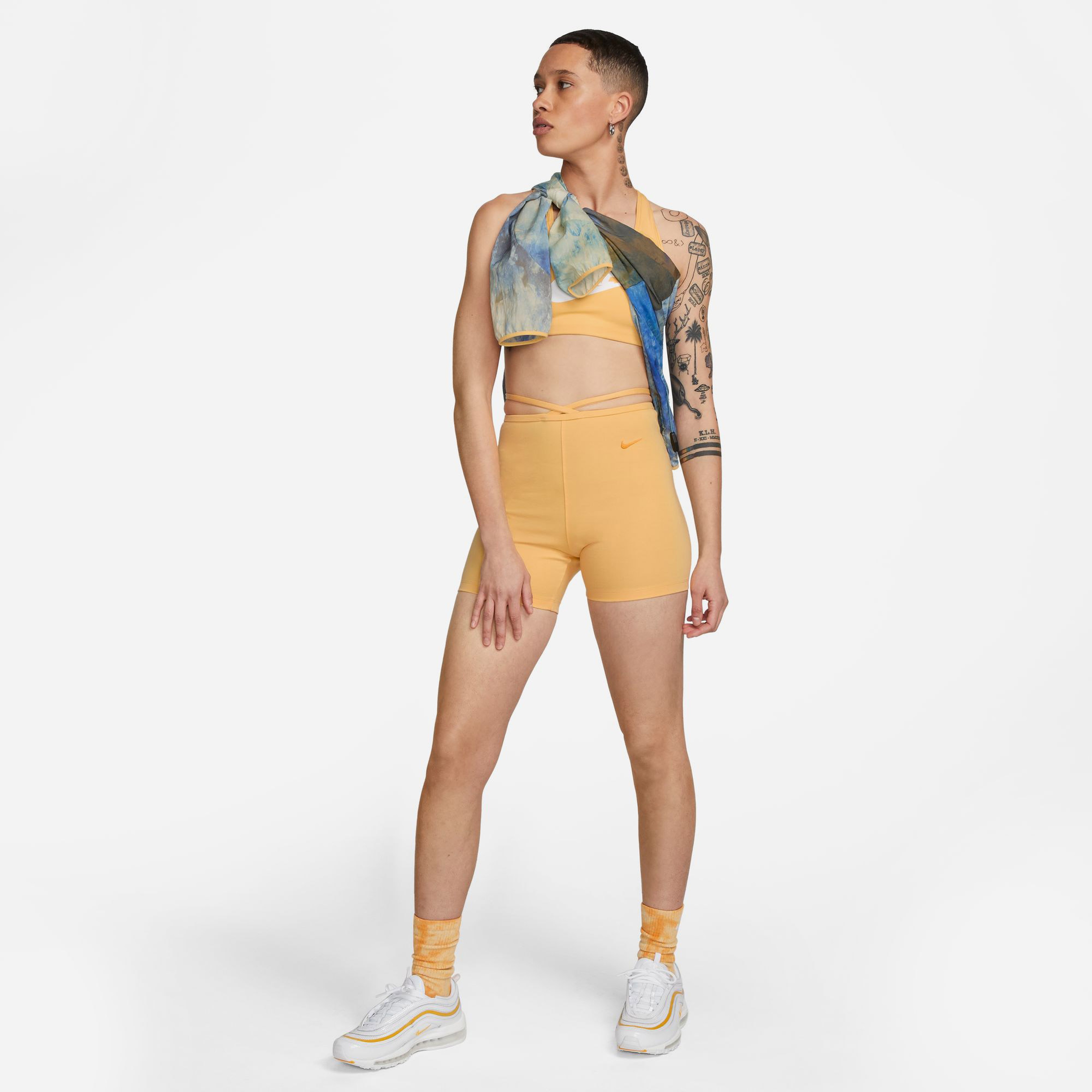 Nike Sportswear Crow Kadın Sarı Tayt