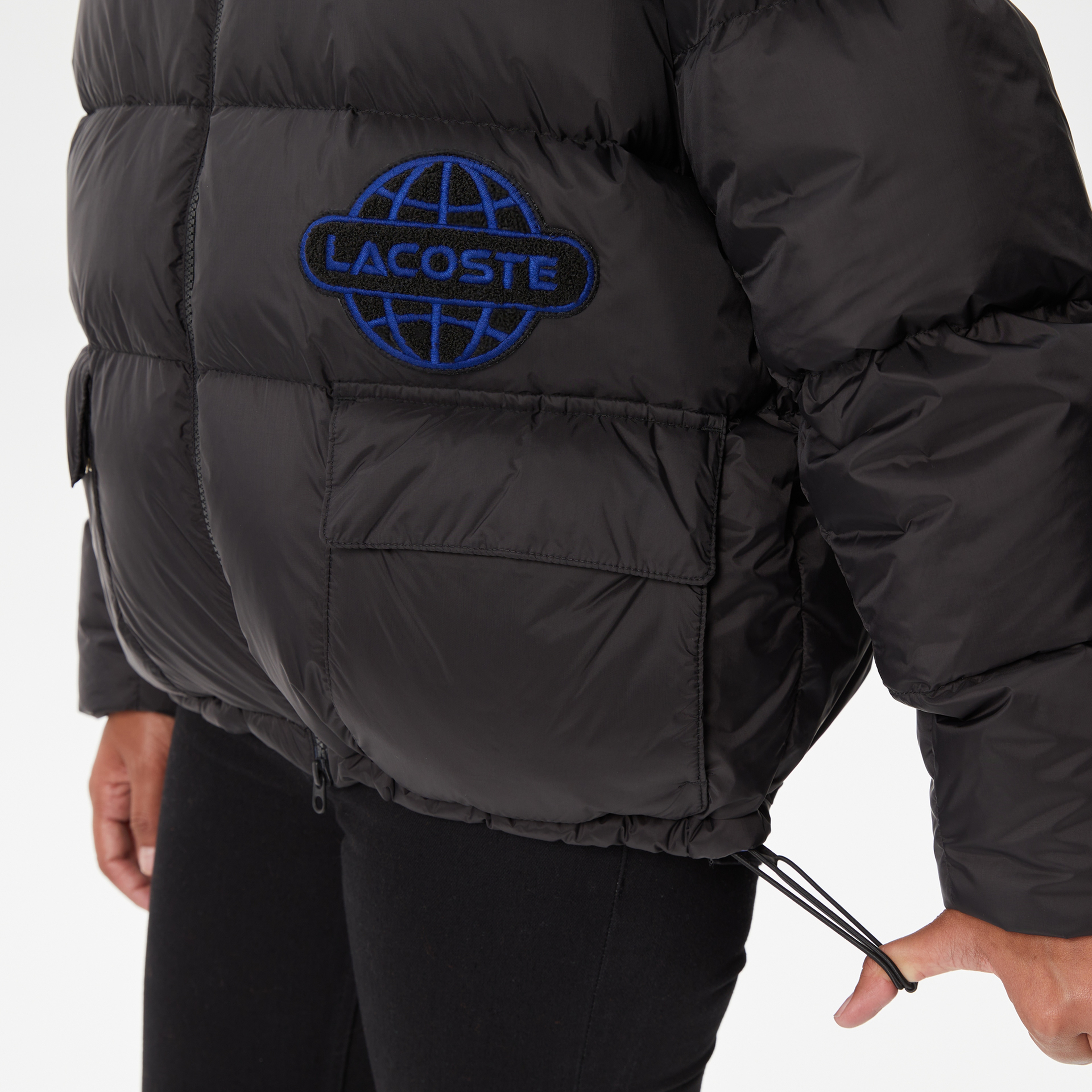 Kadın Kapüşonlu Kapitone Siyah Mont