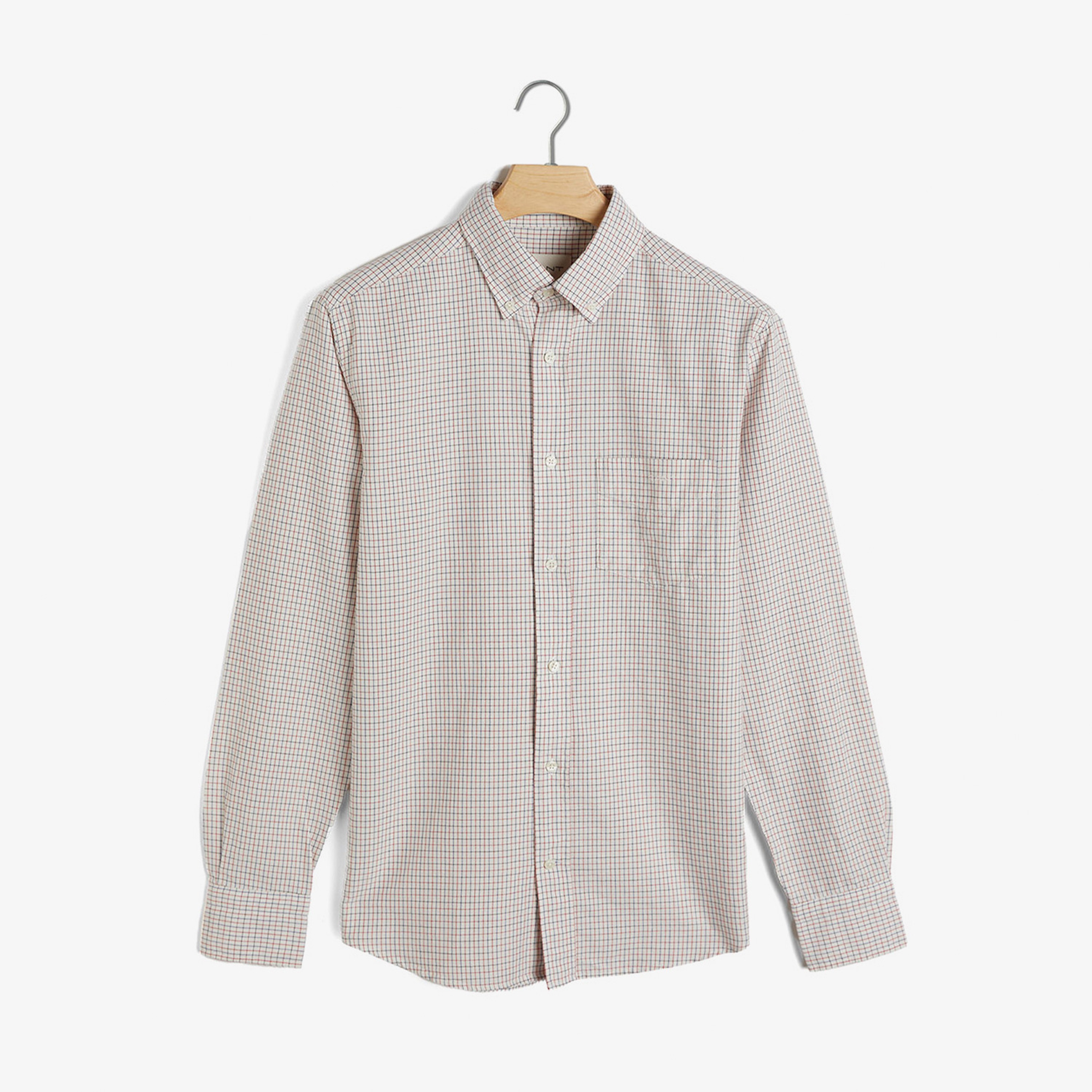 GANT Erkek Krem Regular Fit Düğmeli Yaka Kareli Gömlek