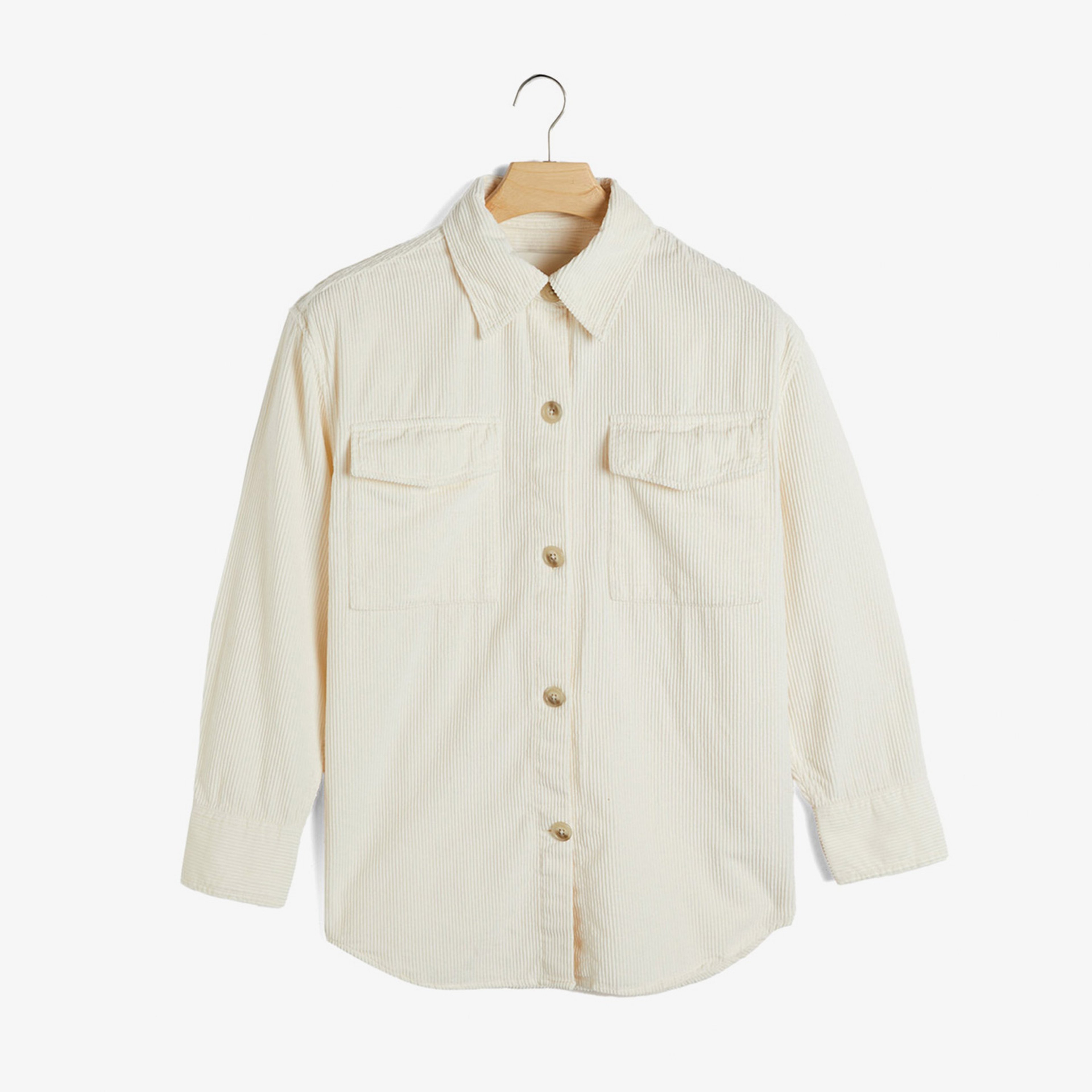 GANT Kadın Krem Relaxed Fit Klasik Yaka Gömlek