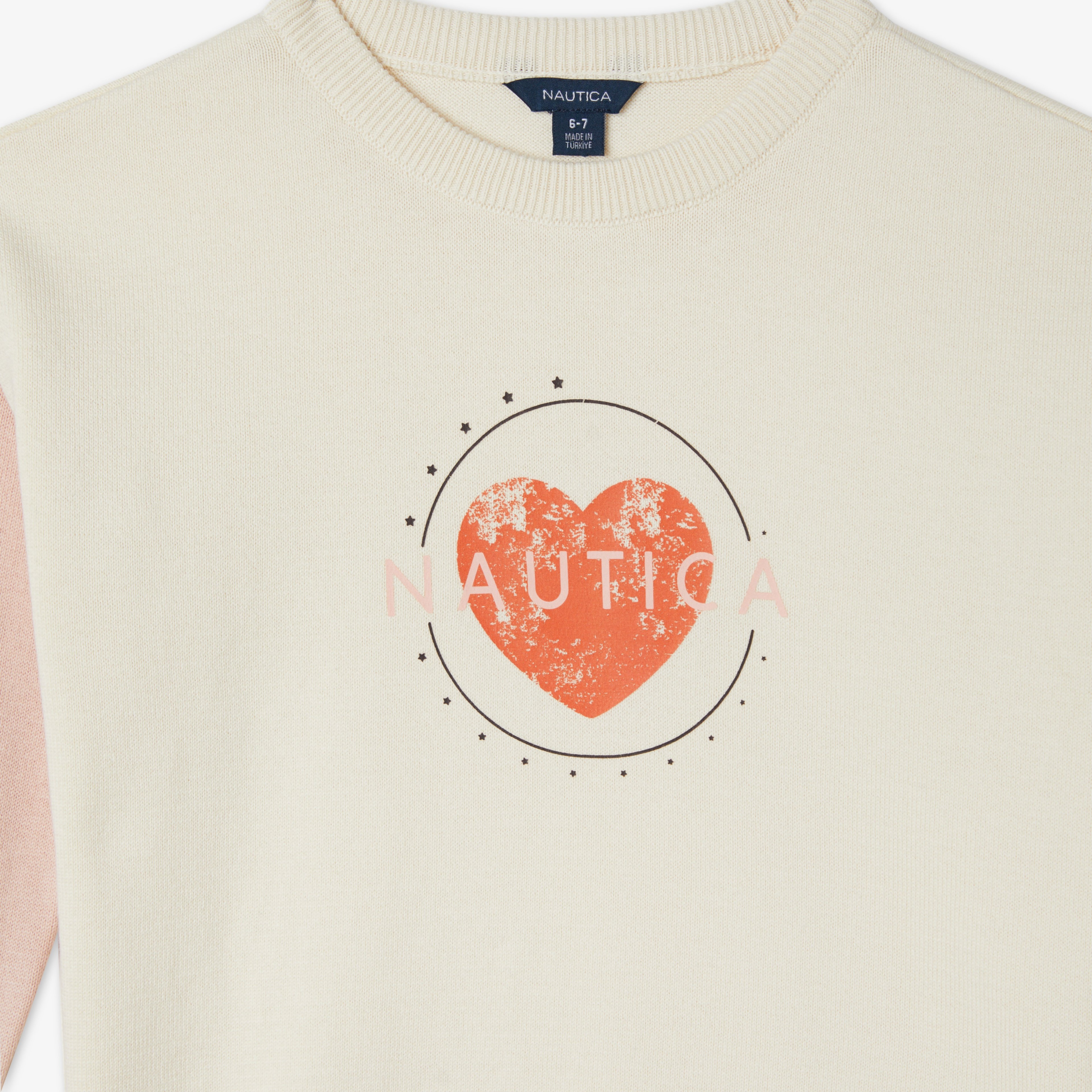 Nautica Kız Çocuk Beyaz Standart Fit Triko