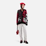 KADIN DESENLİ SİYAH HIRKA