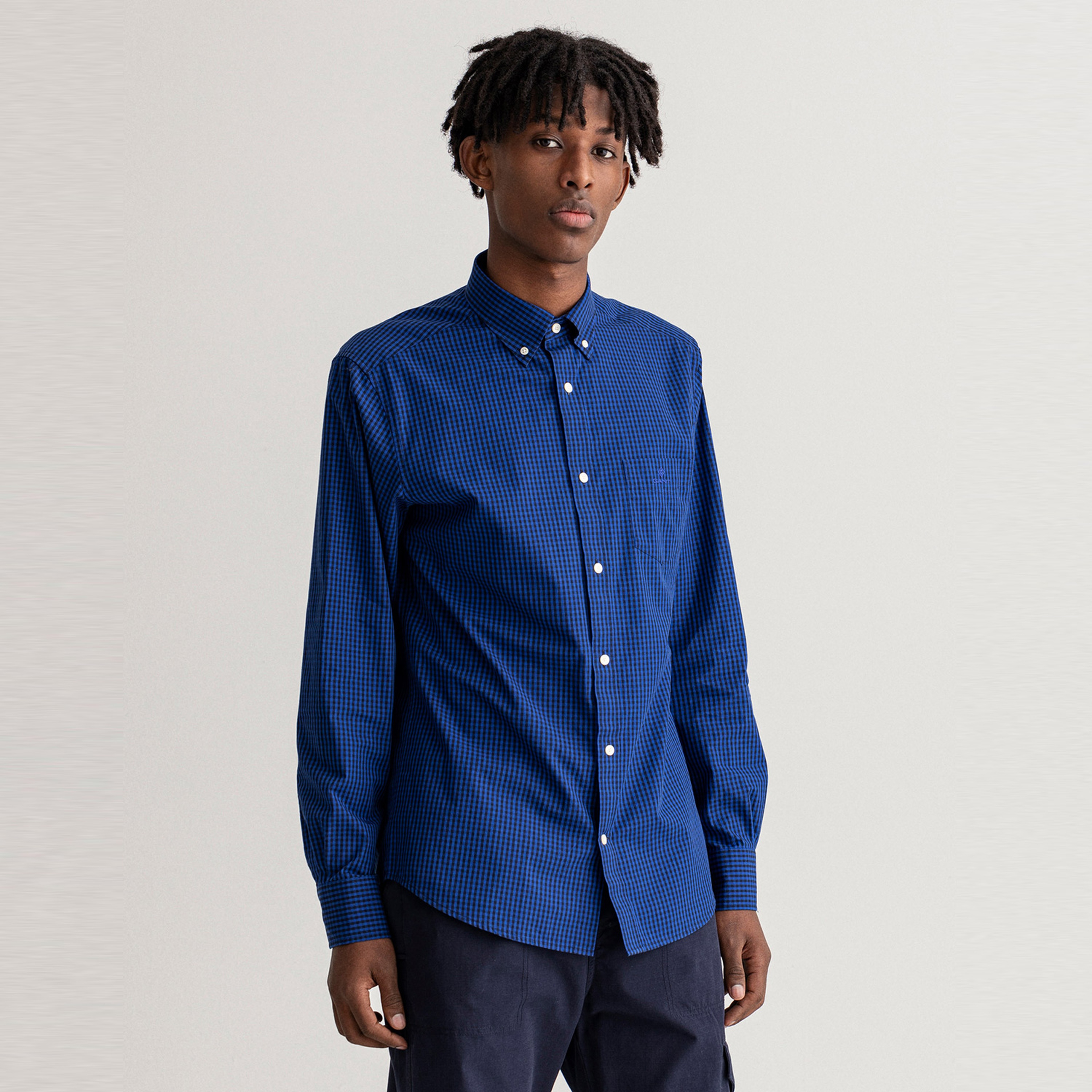 GANT Erkek Lacivert Regular Fit Gömlek
