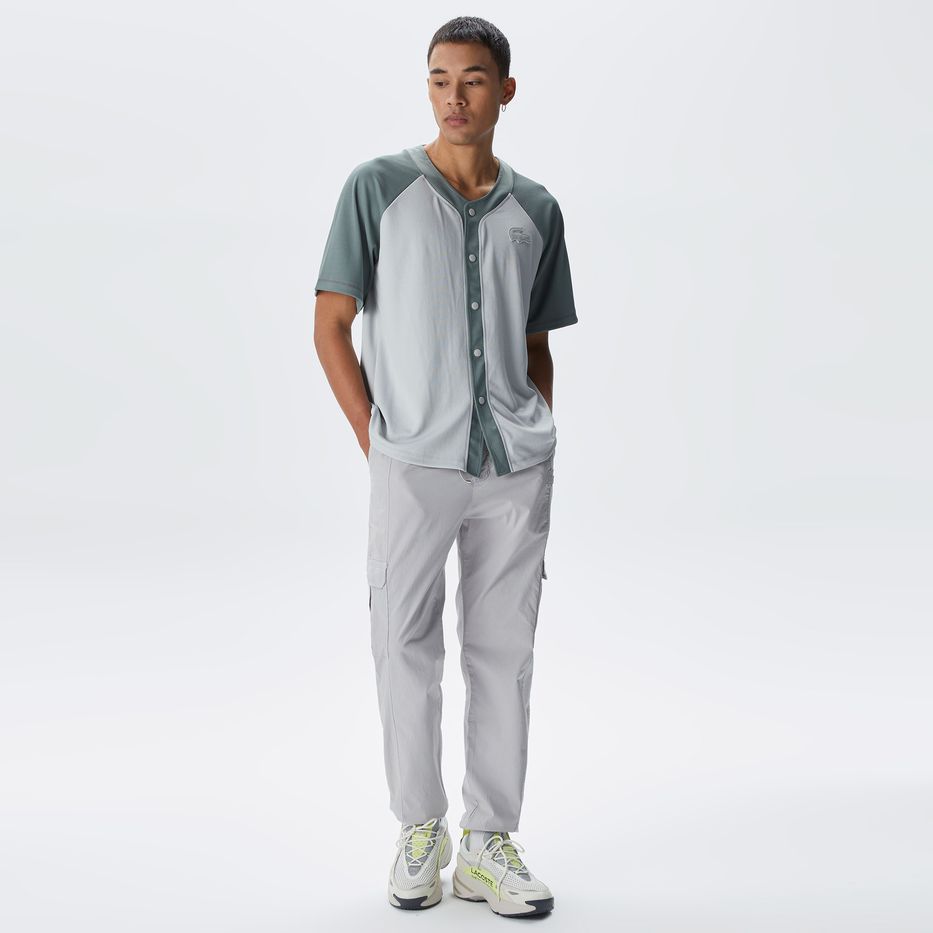 Lacoste House of SuperStep X Lacoste Erkek Gri Pantolon