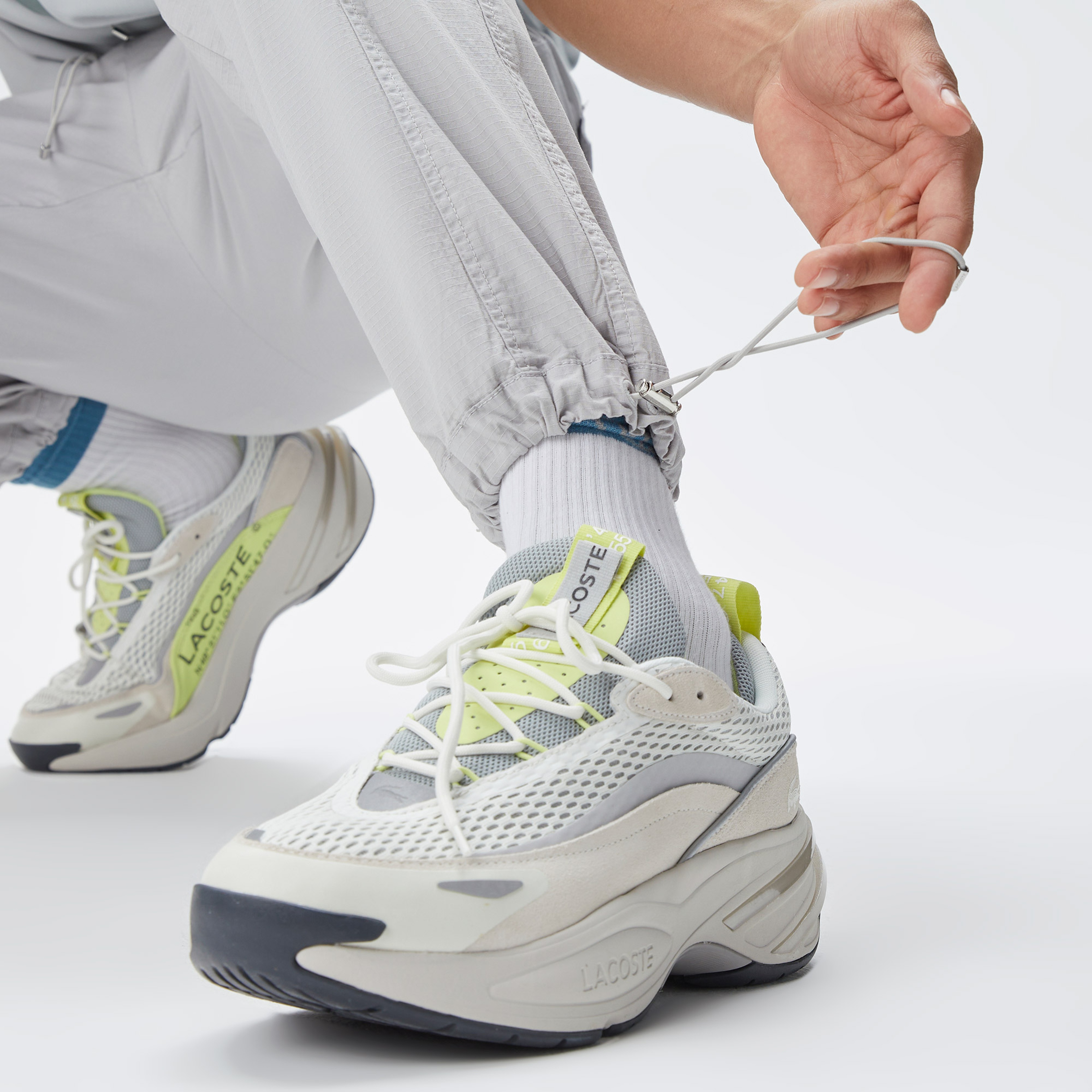 Lacoste House of SuperStep X Lacoste Erkek Gri Pantolon