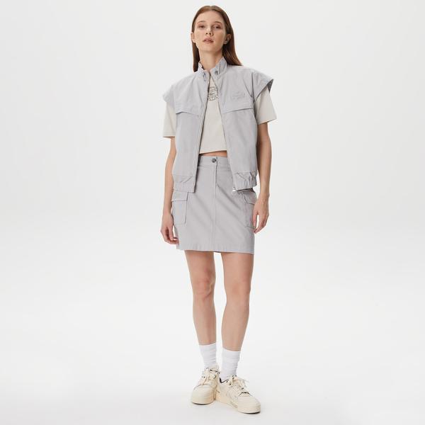Lacoste House of SuperStep X Lacoste Kadın Gri Etek