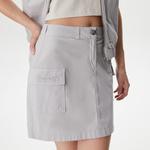 Lacoste House of SuperStep X Lacoste Kadın Gri Etek