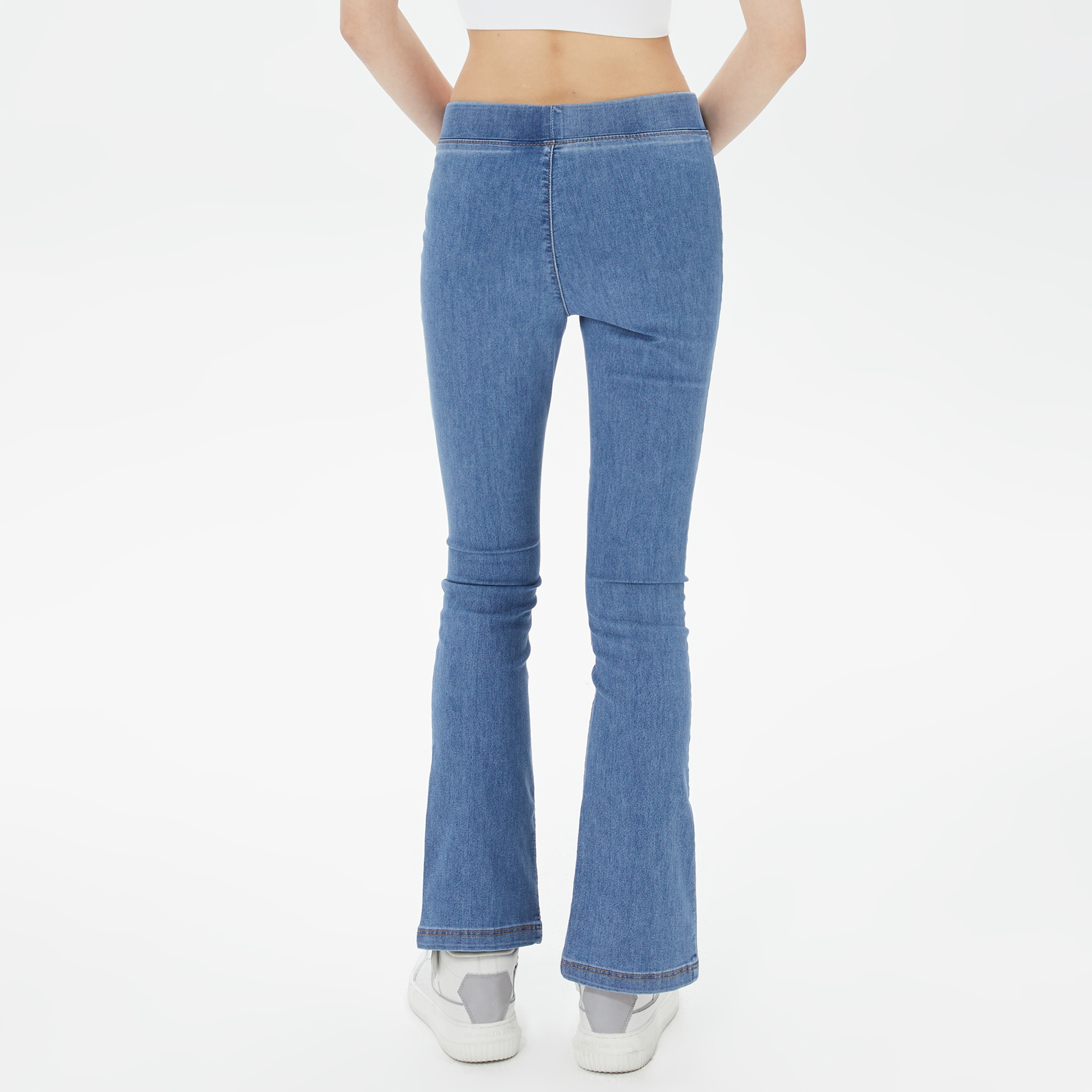 Only Onlpaige Skinny Front Slit Kadın Mavi Jean