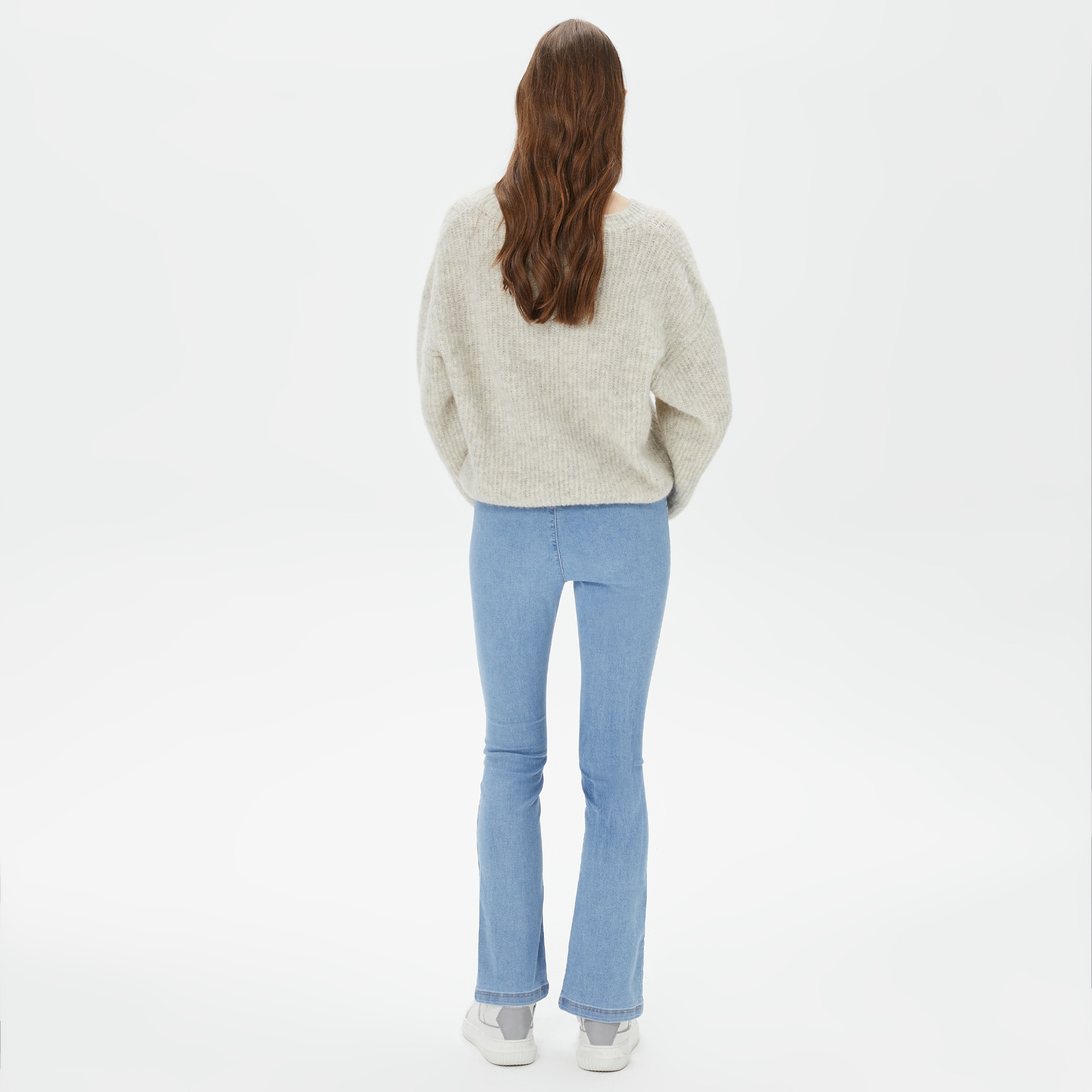 Only Onlpaige Yüksek Belli Skinny Front Slit Denim Kadın Mavi Jean