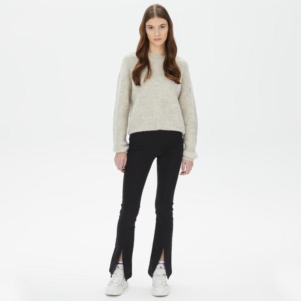 Only Onlpaige Yüksek Belli Skinny Front Slit Denim Kadın Siyah Jean