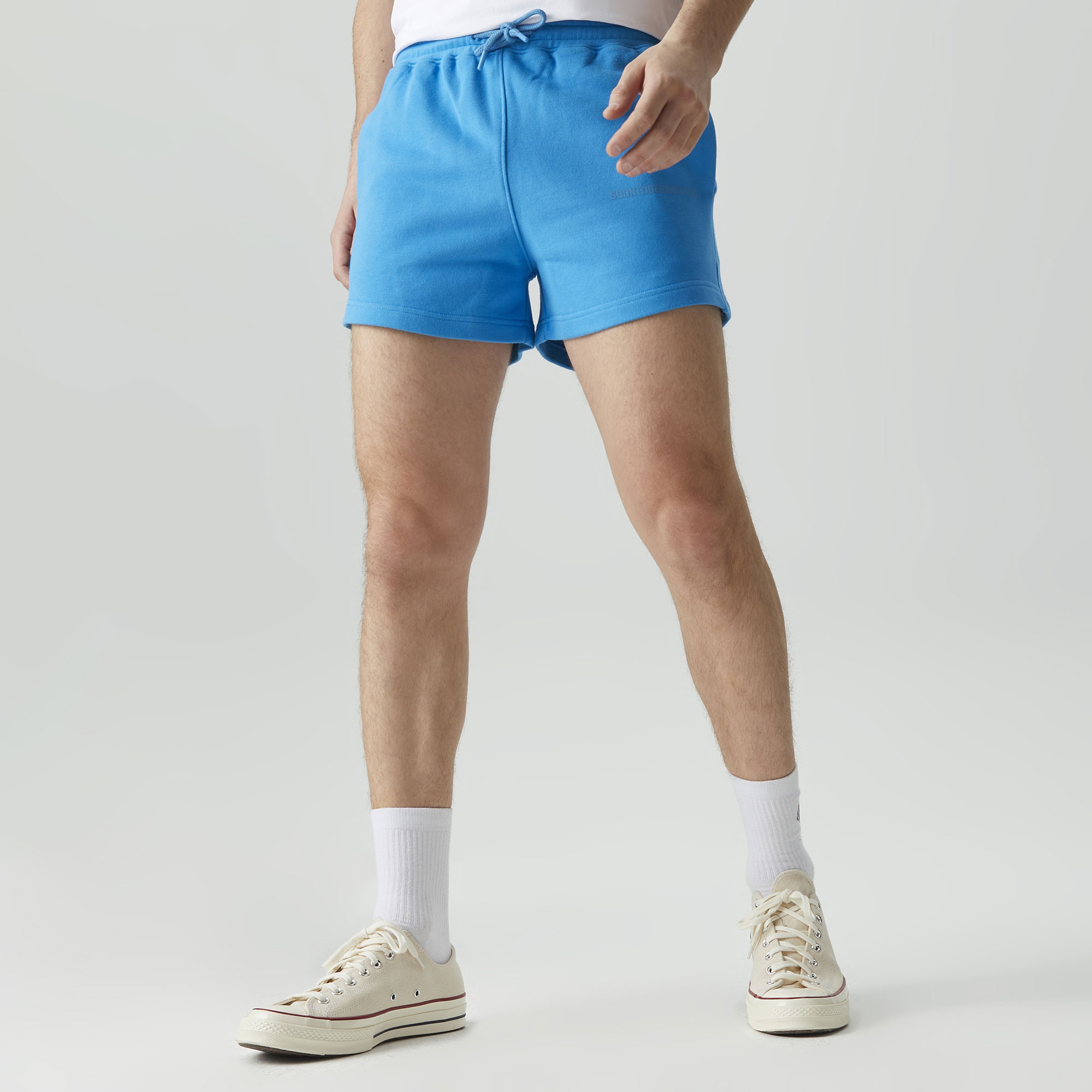 Soon To Be Announced Logo Erkek Mavi Şort