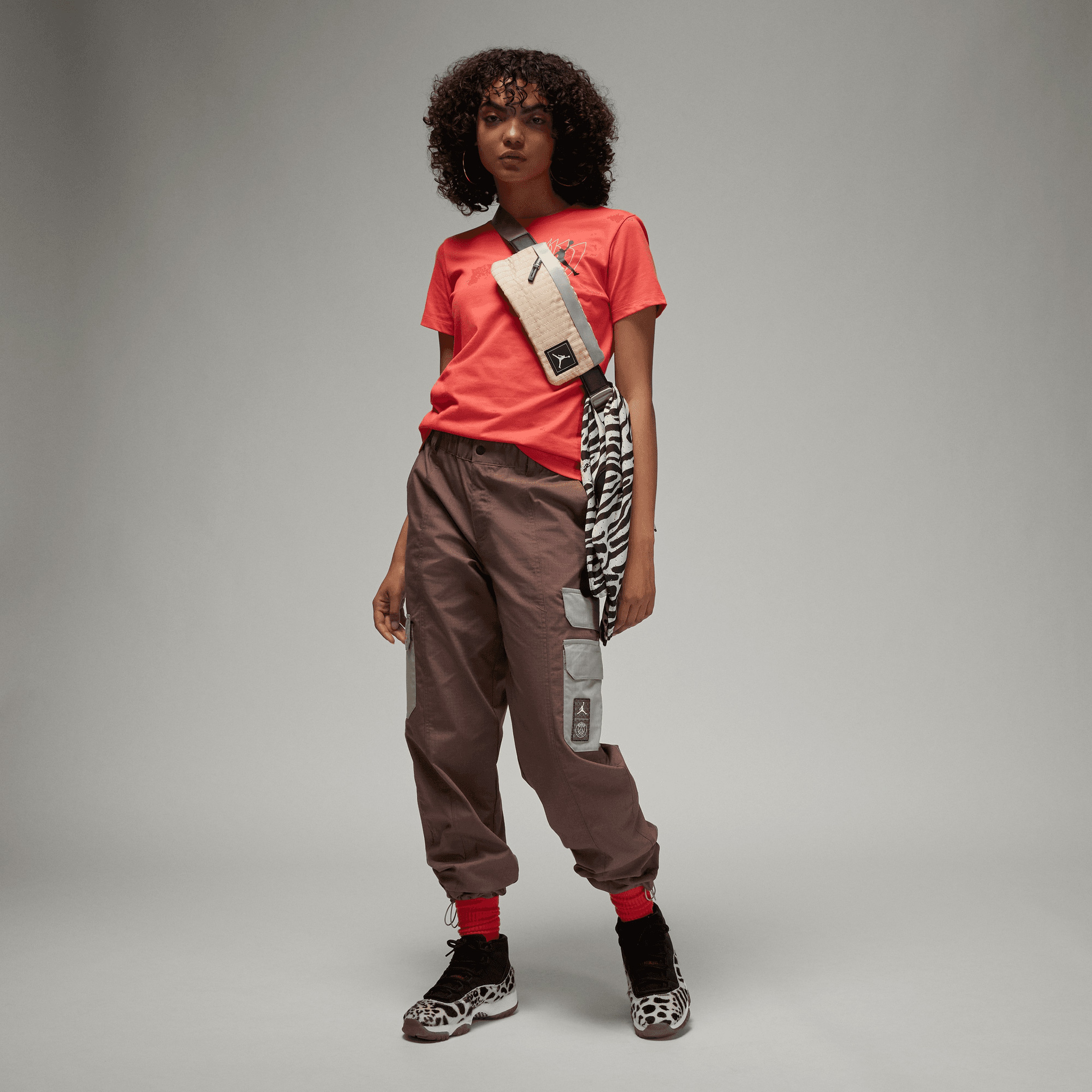 Jordan Paris Saint Germain Kadın Kahverengi Eşofman Altı