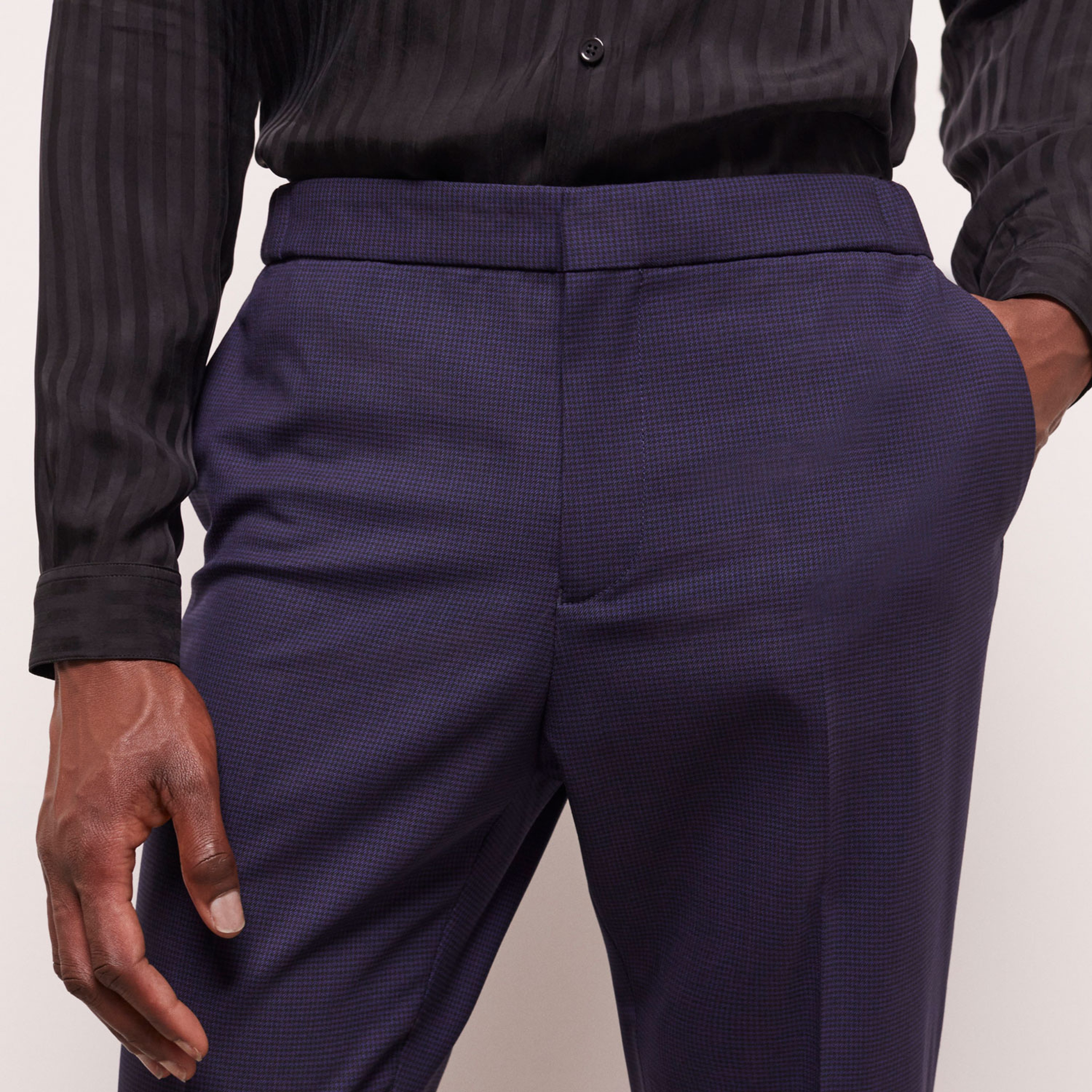 ERKEK LACİVERT YÜN PANTOLON