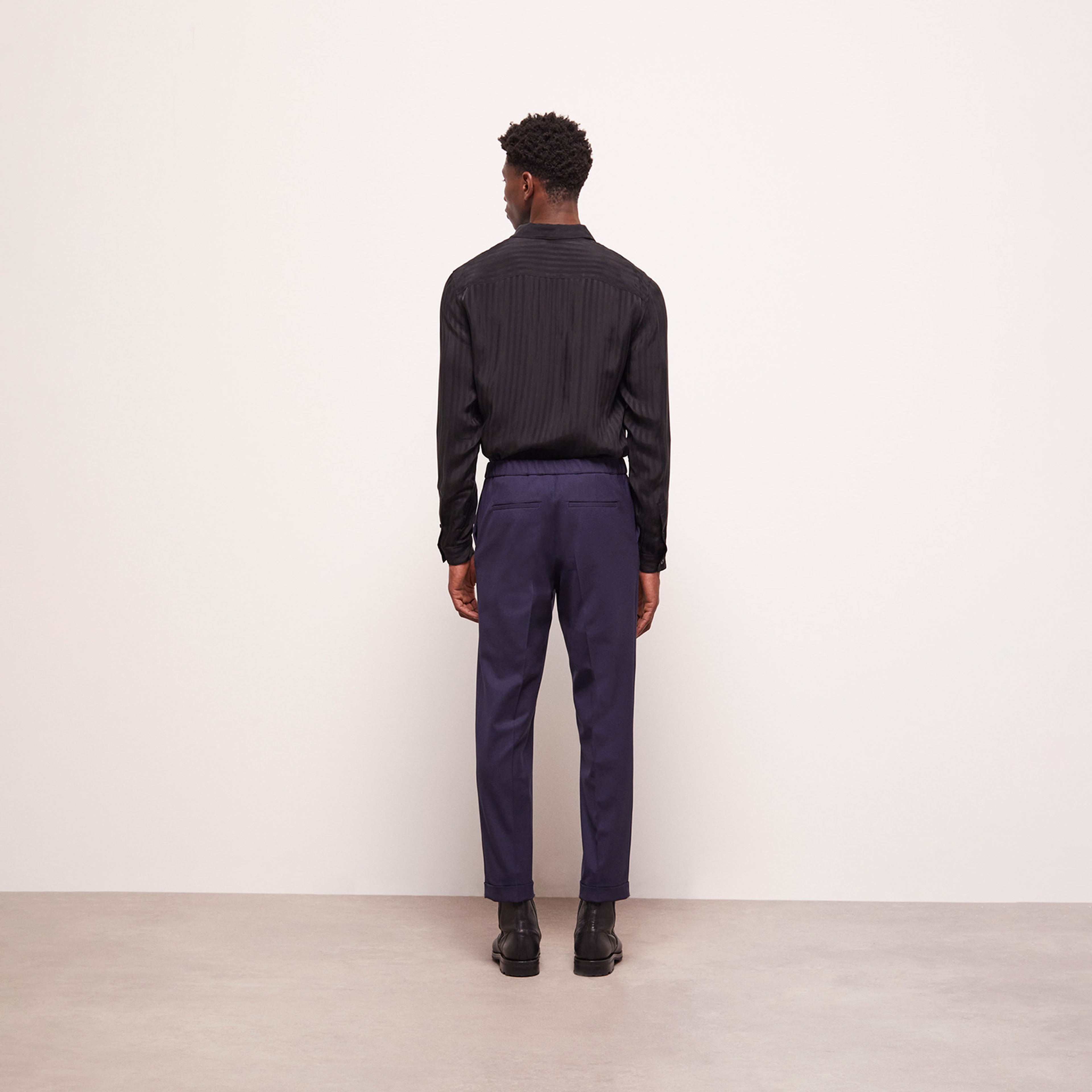 ERKEK LACİVERT YÜN PANTOLON