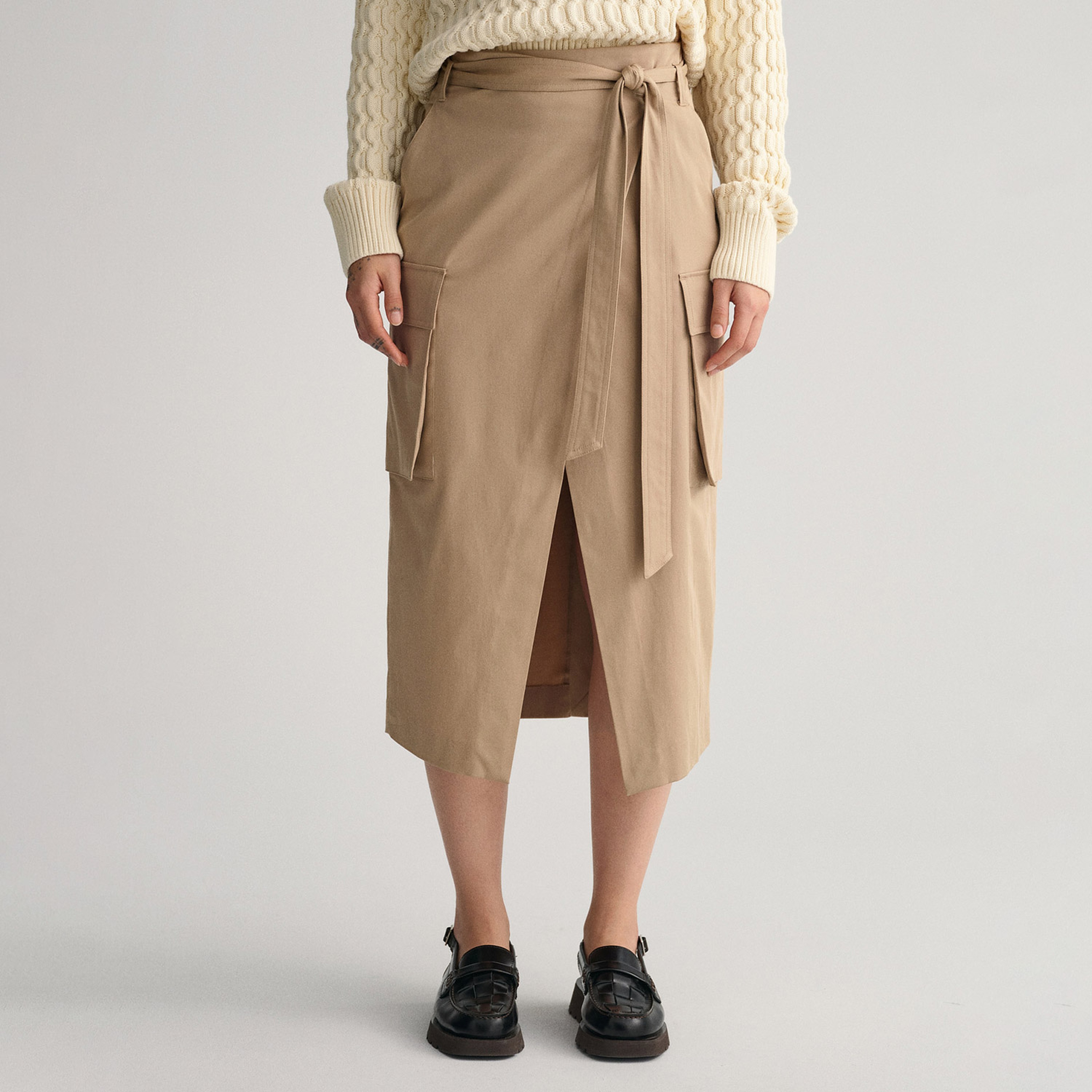 GANT Kadın Bej Slim Fit Etek