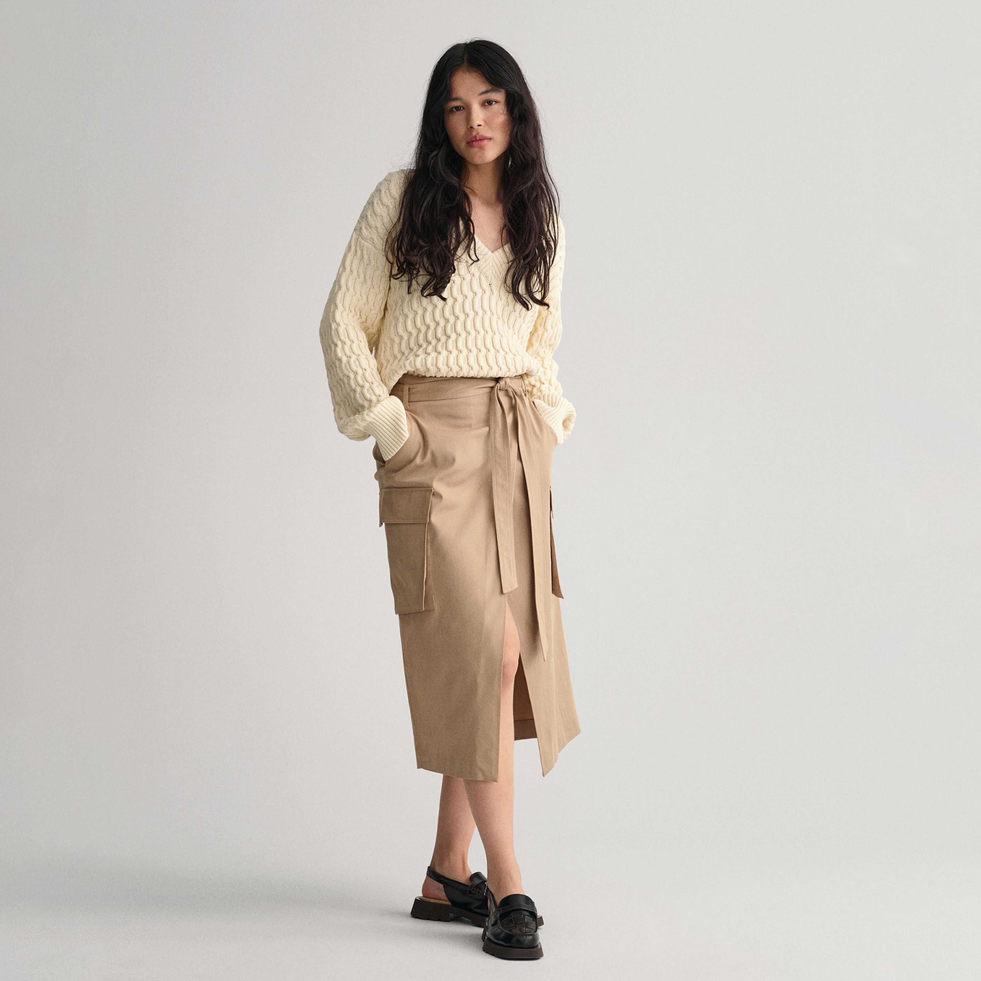 GANT Kadın Bej Slim Fit Etek