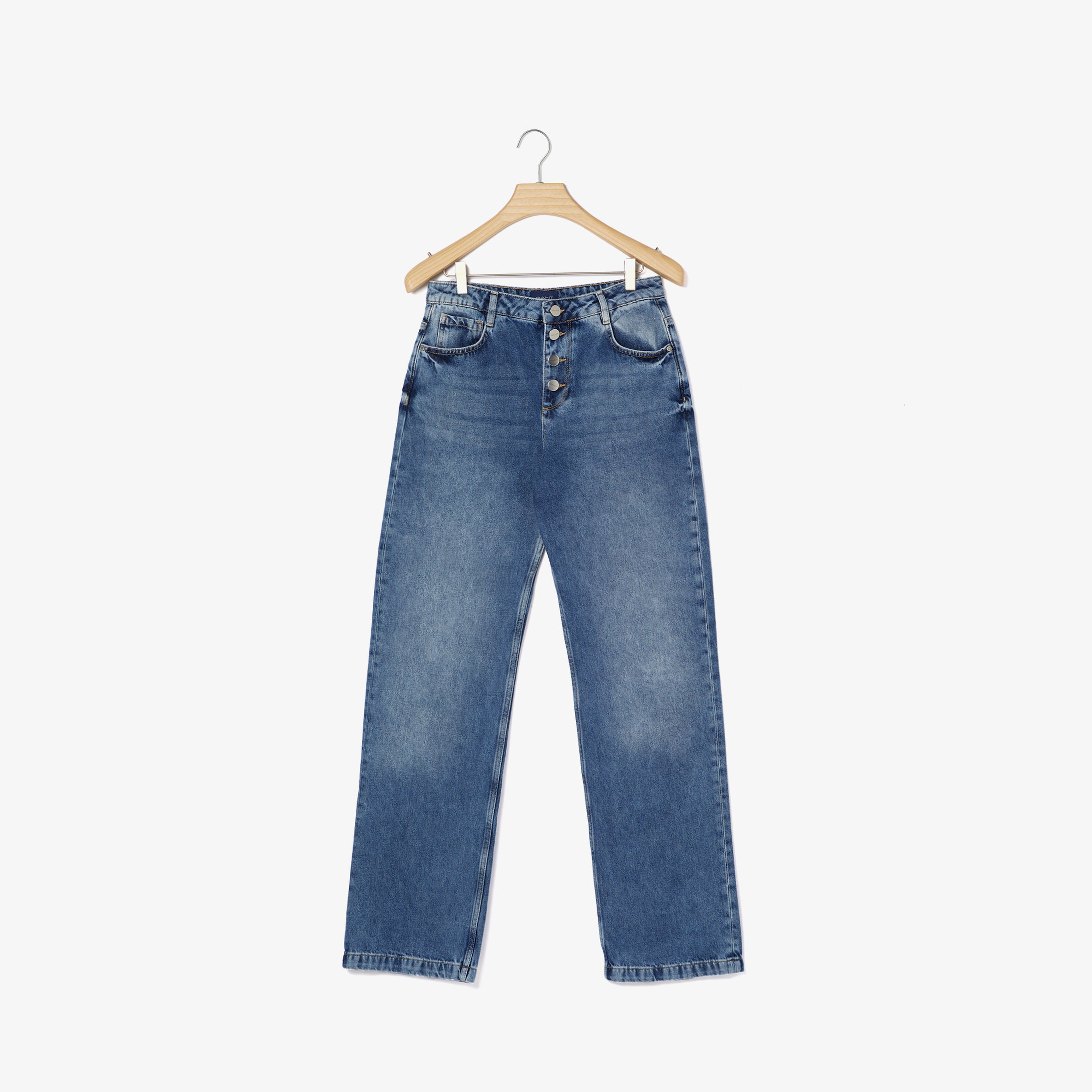 GANT Kadın Mavi Straight Fit Pantolon