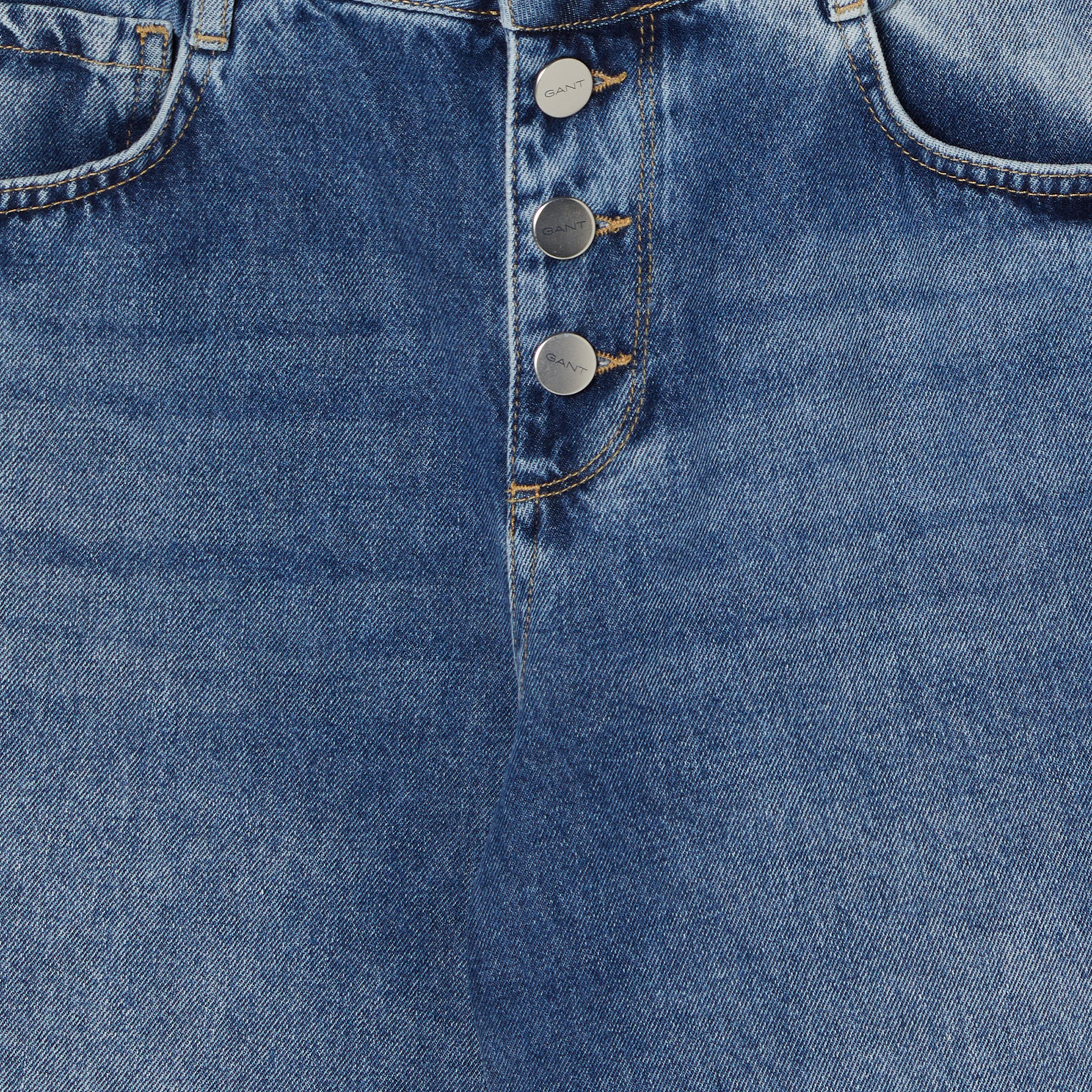 GANT Kadın Mavi Straight Fit Pantolon