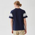 Active Erkek Relaxed Fit Bisiklet Yaka Baskılı Lacivert T-Shirt