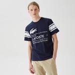 Active Erkek Relaxed Fit Bisiklet Yaka Baskılı Lacivert T-Shirt