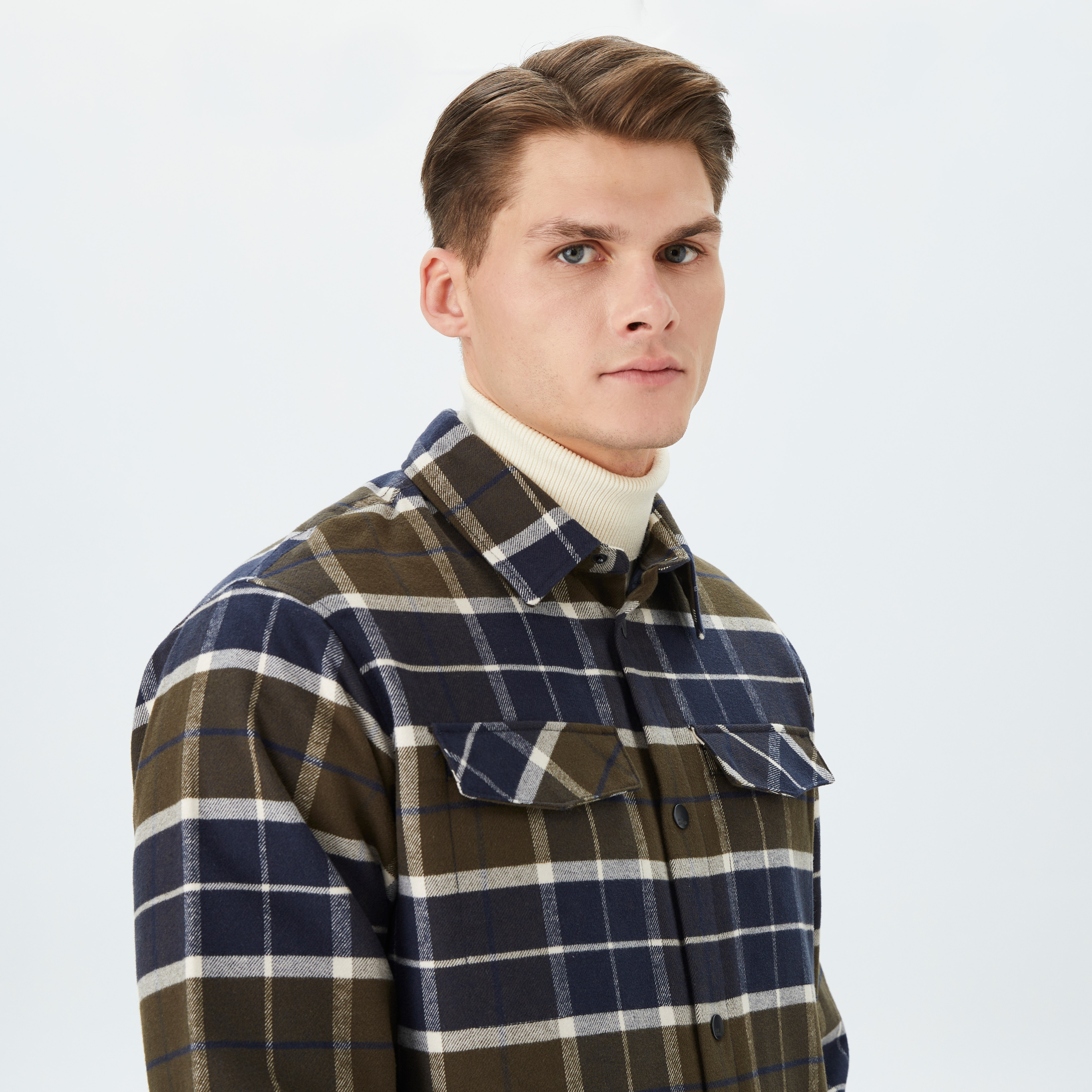 Jack Wolfskin Van View Shirt Erkek Mavi Gömlek