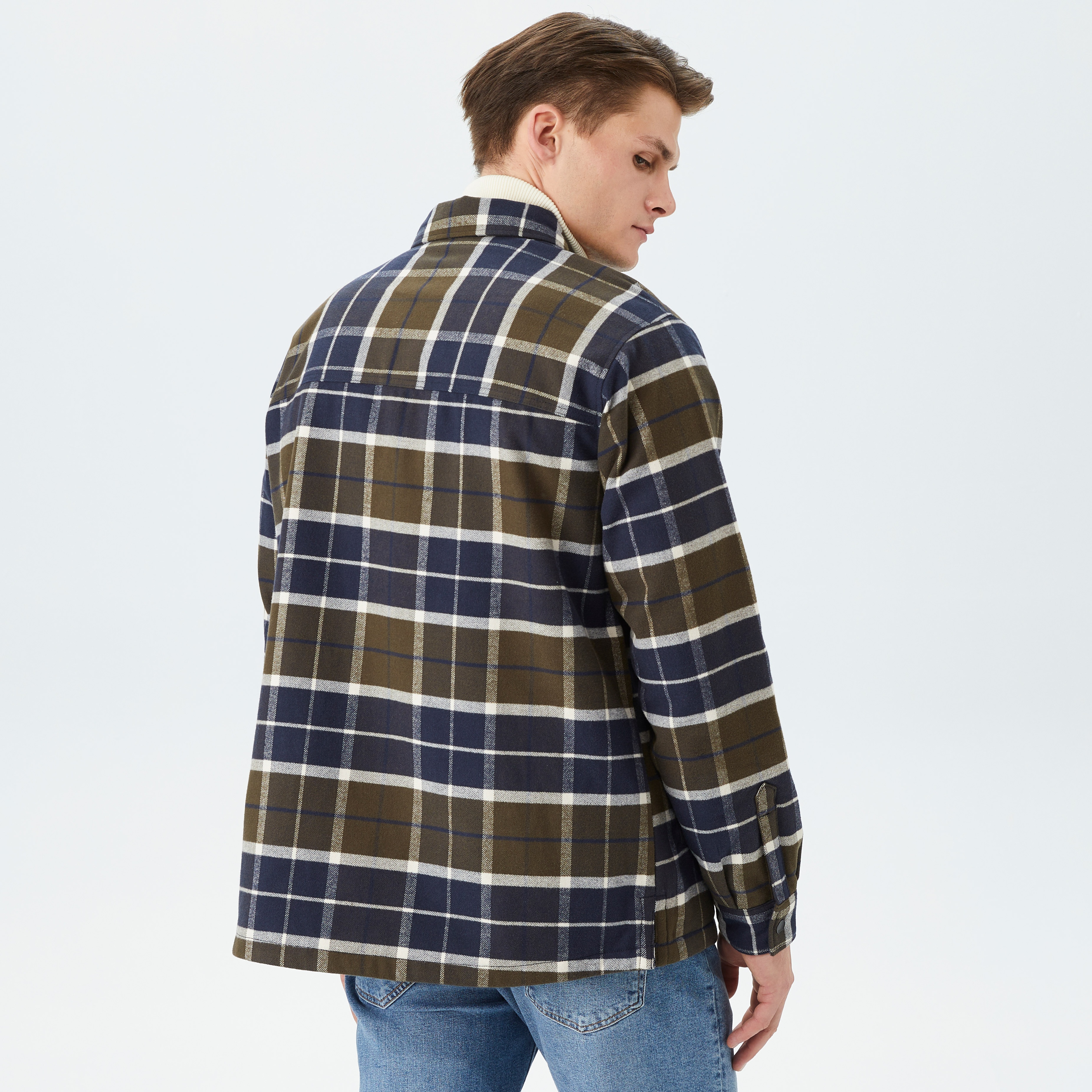Jack Wolfskin Van View Shirt Erkek Mavi Gömlek