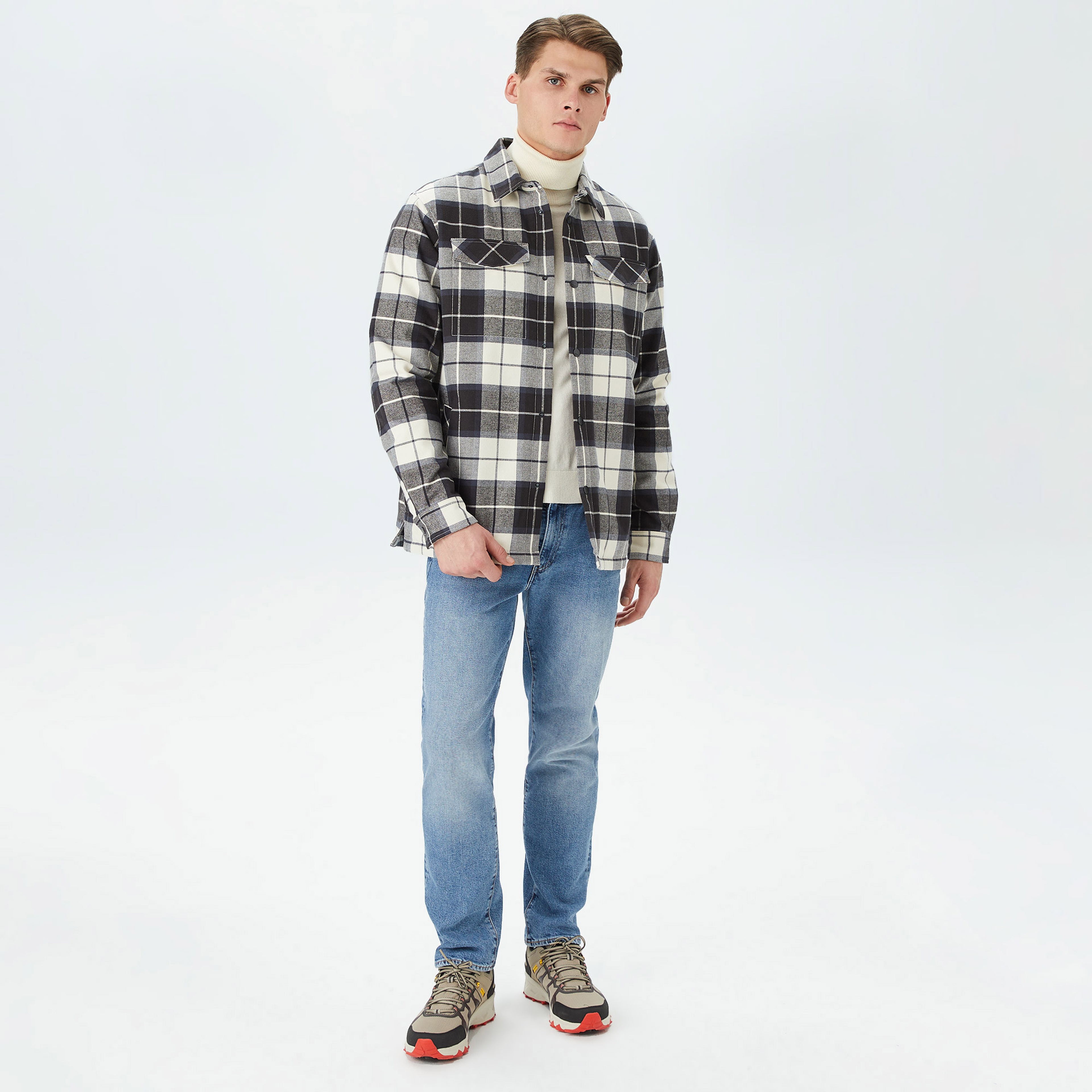 Jack Wolfskin Van View Shirt Erkek Beyaz Gömlek