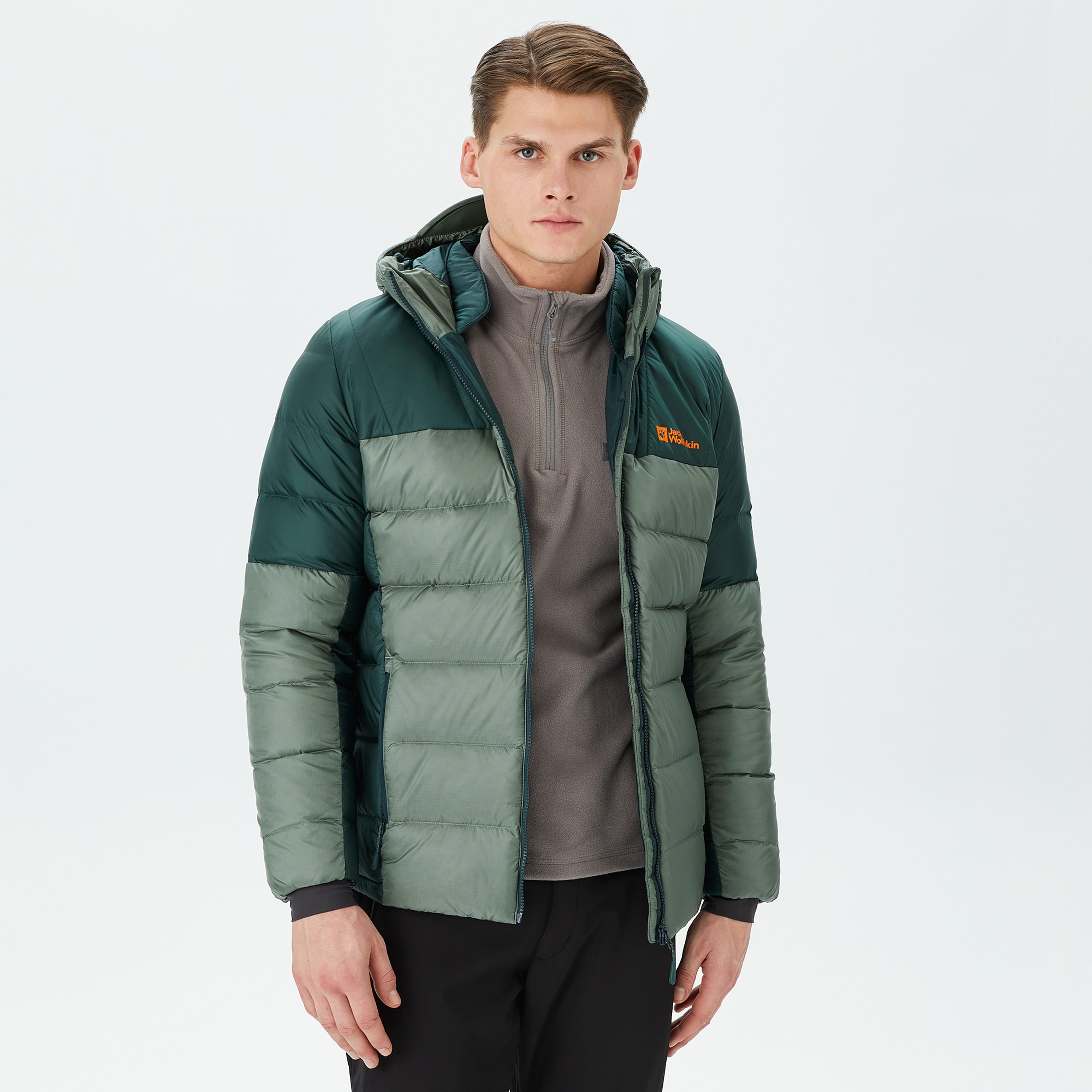 Jack Wolfskin Nebelhorn Down Hoody Erkek Yeşil Mont