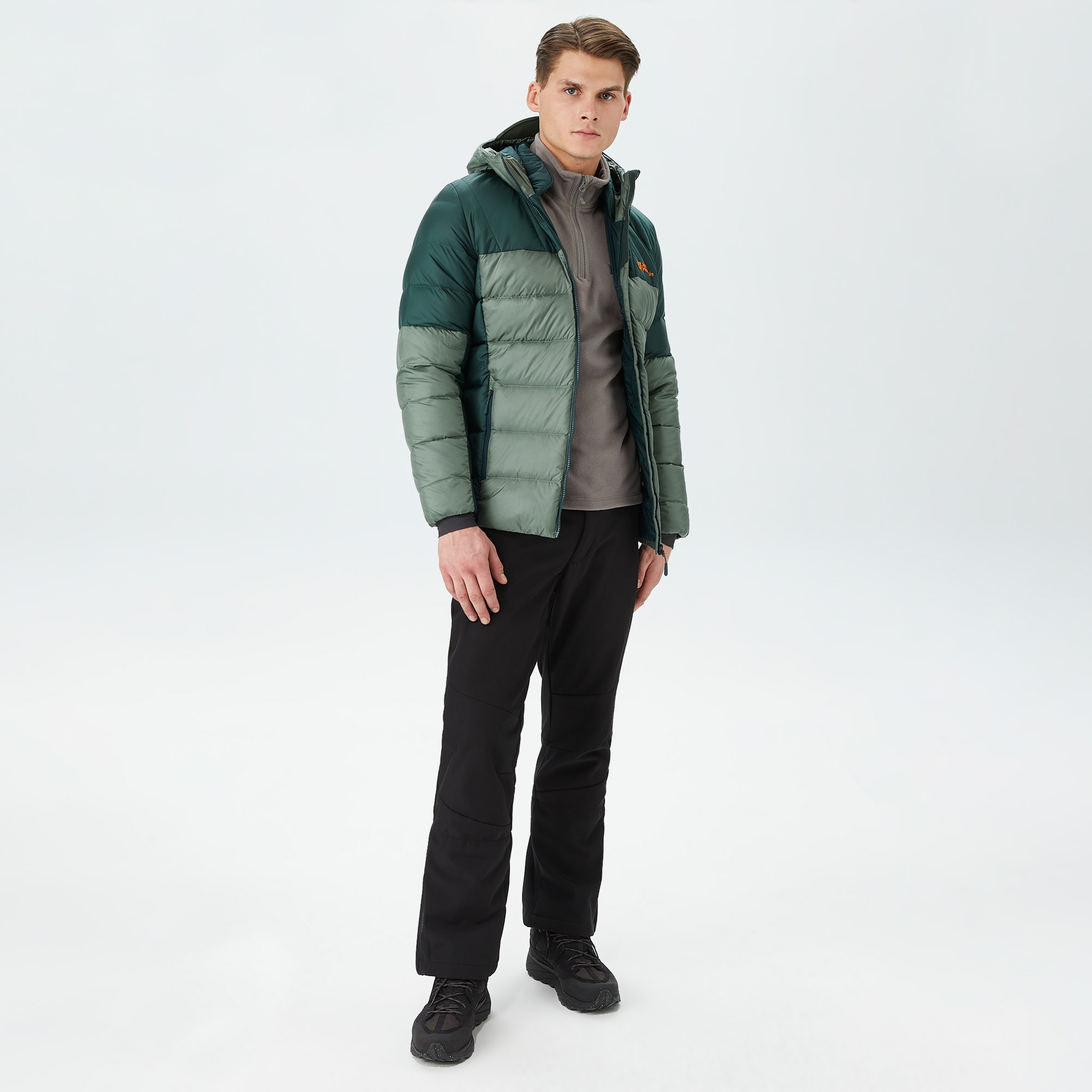 Jack Wolfskin Nebelhorn Down Hoody Erkek Yeşil Mont