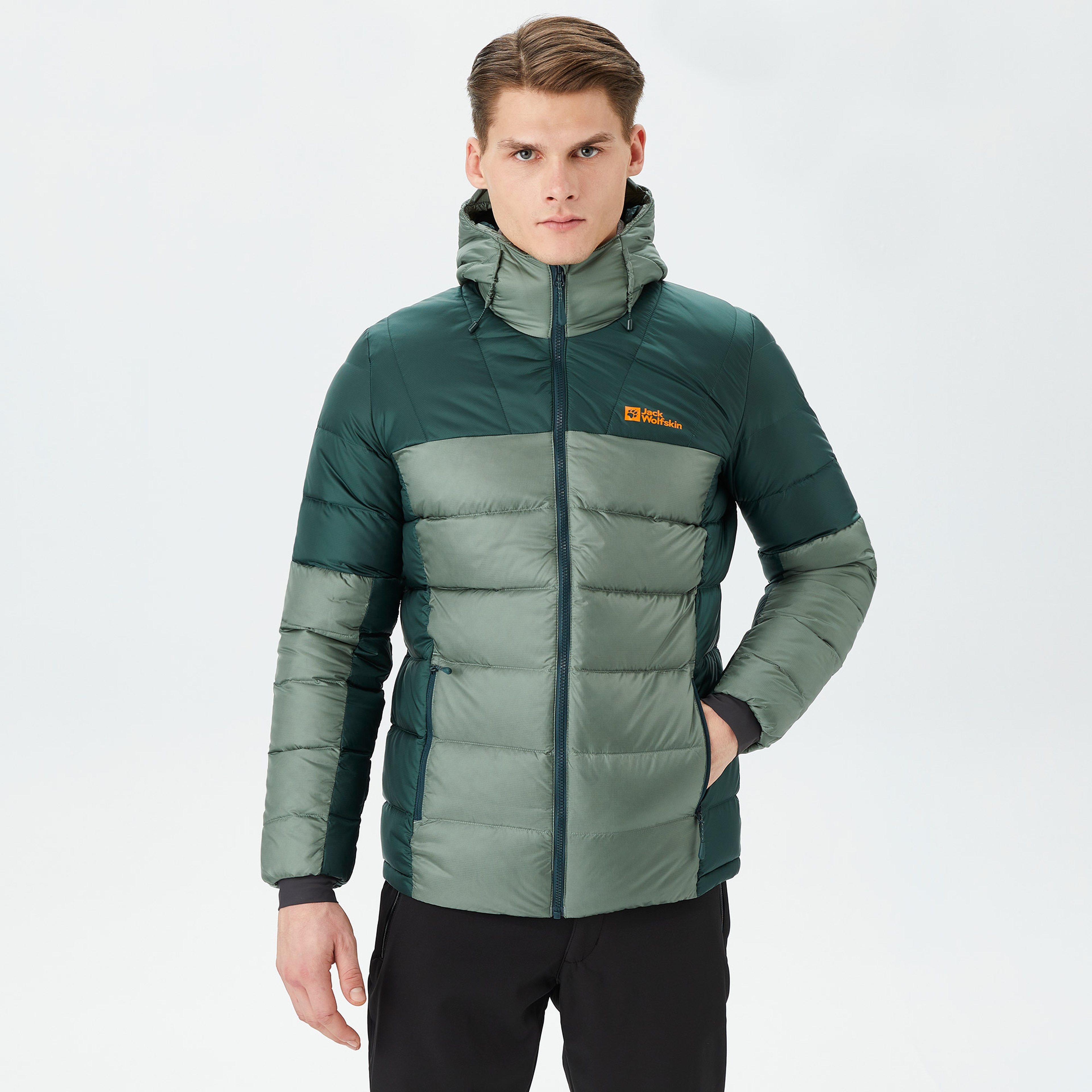 Jack Wolfskin Nebelhorn Down Hoody Erkek Yeşil Mont