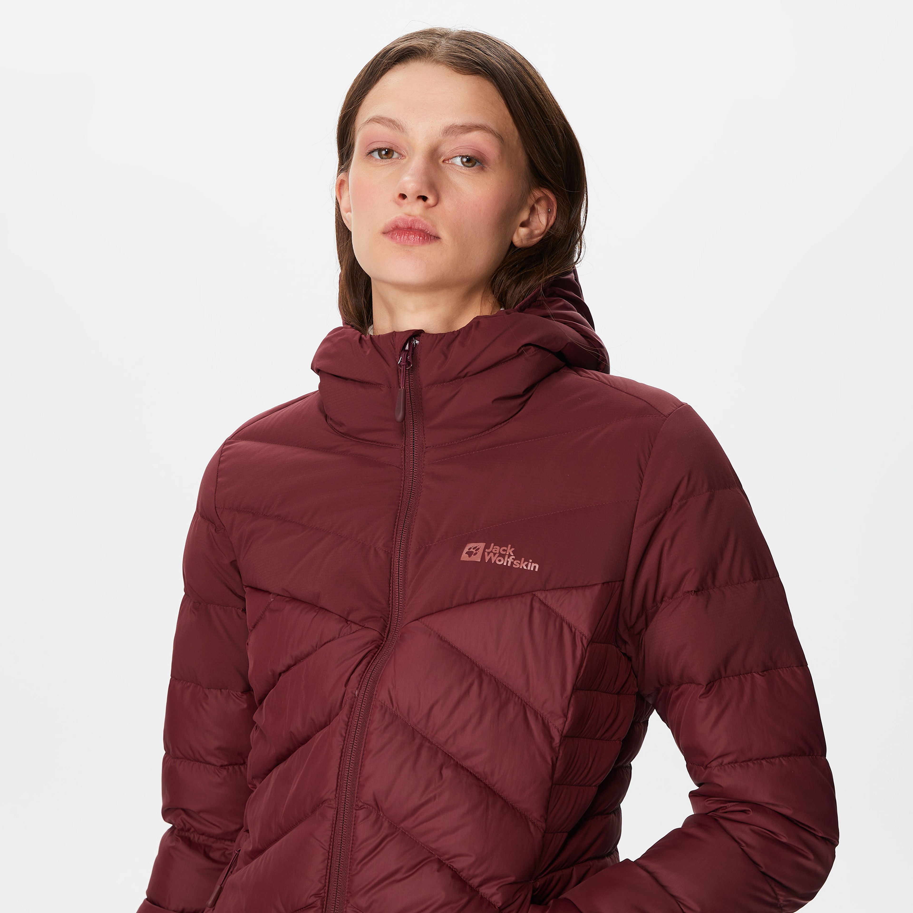 Jack Wolfskin Tundra Down Coat Kadın Bordo Mont