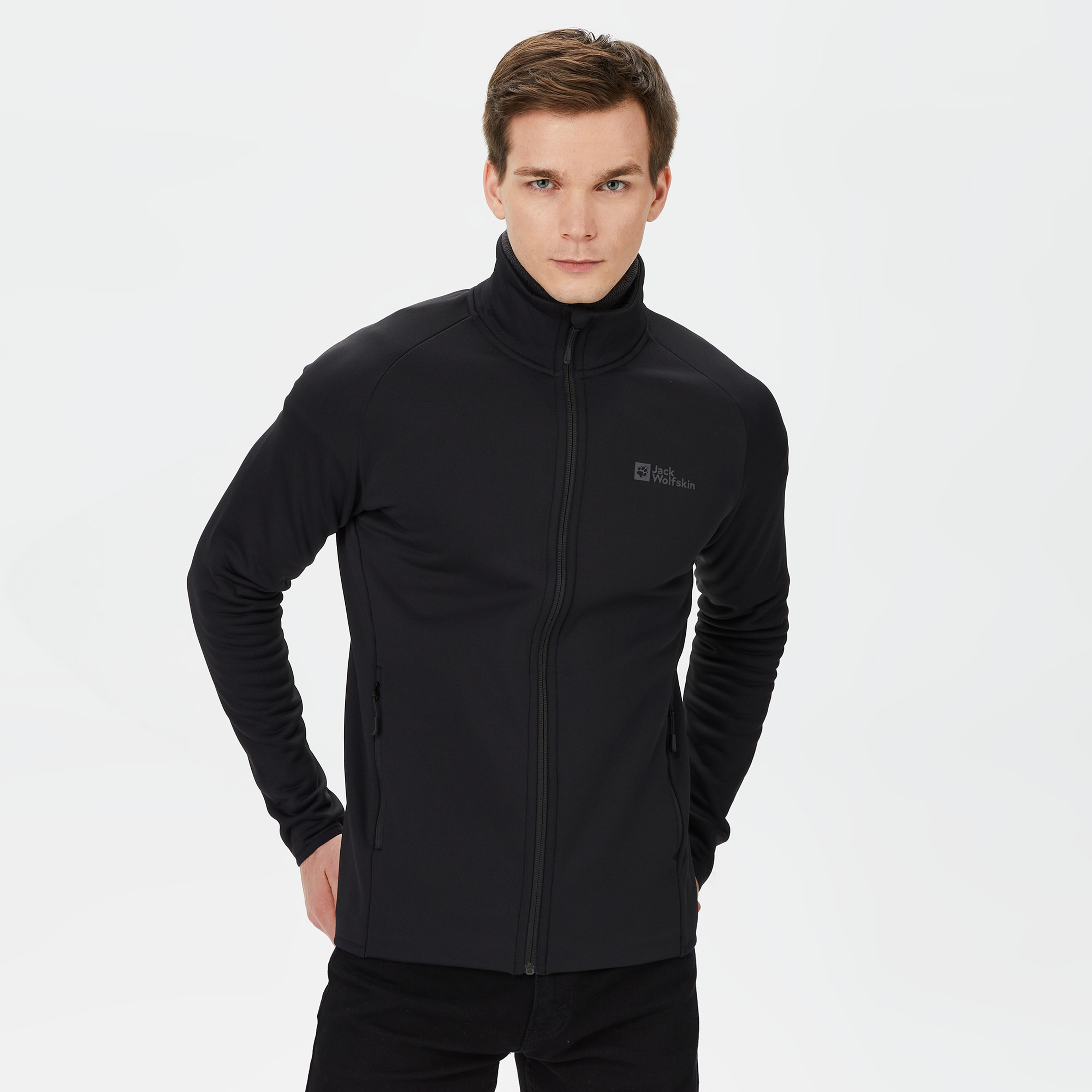 Jack Wolfskin Baiselberg Full Zip Erkek Siyah Ceket