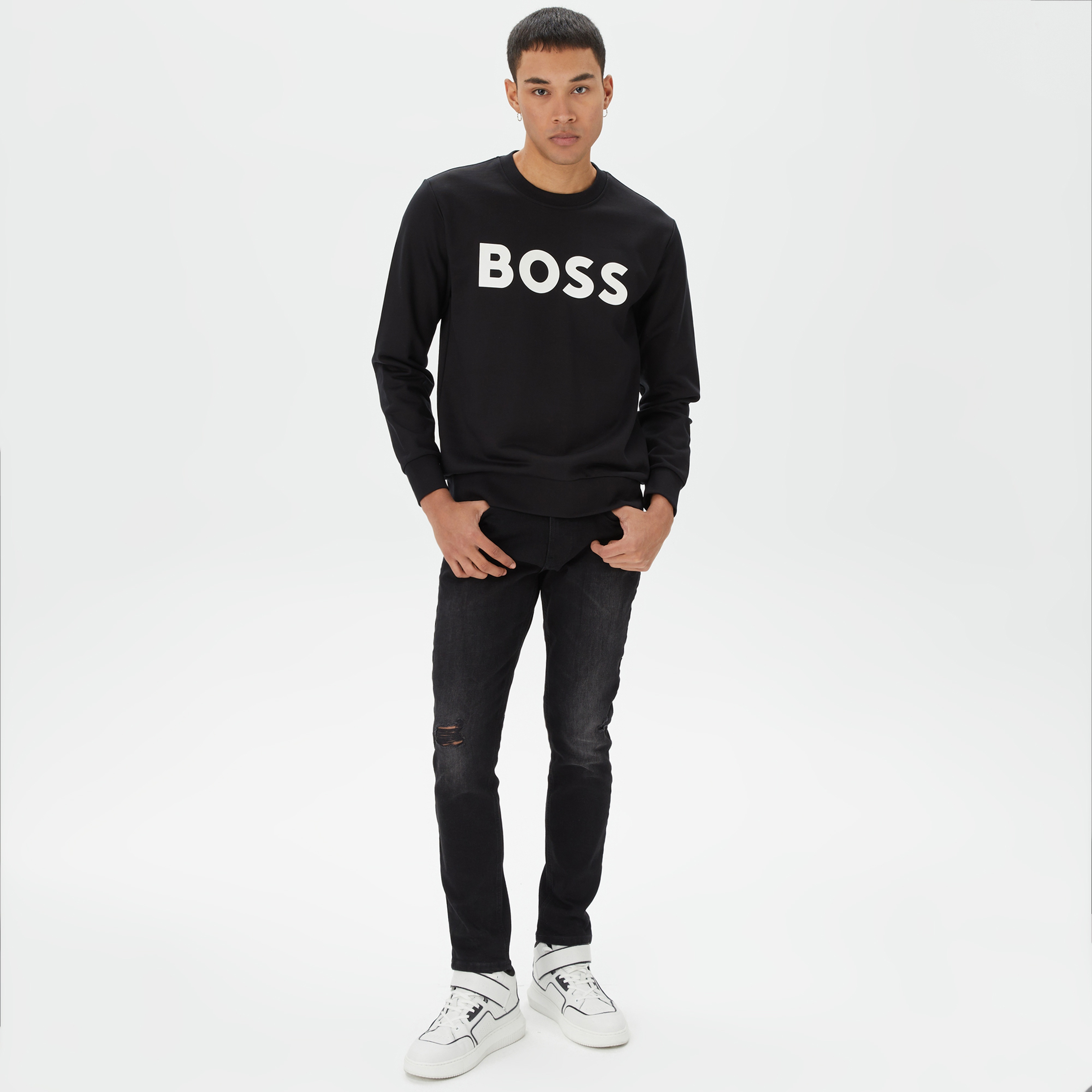 Boss Soleri Erkek Siyah Sweatshirt