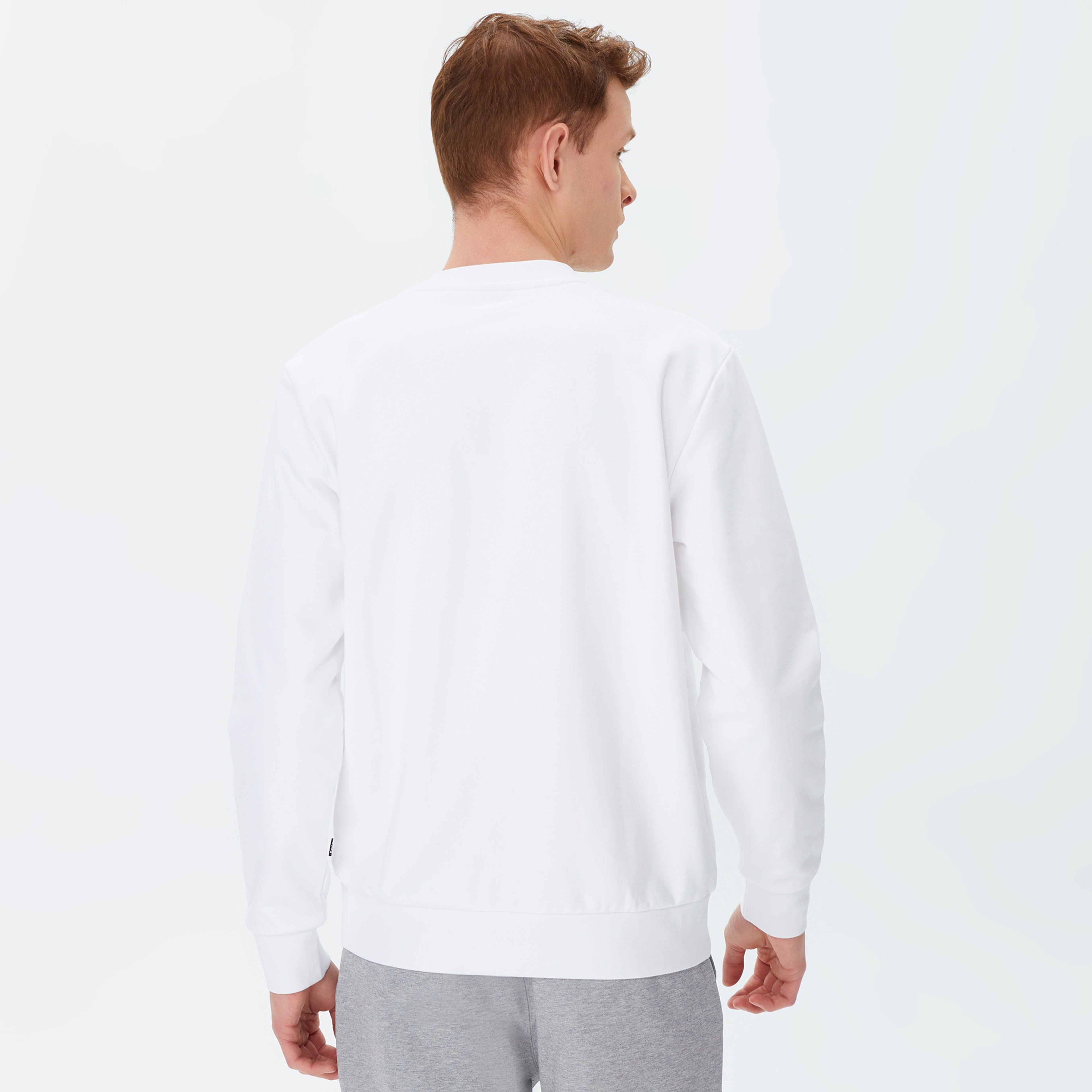 Boss Soleri Erkek Beyaz Sweatshirt