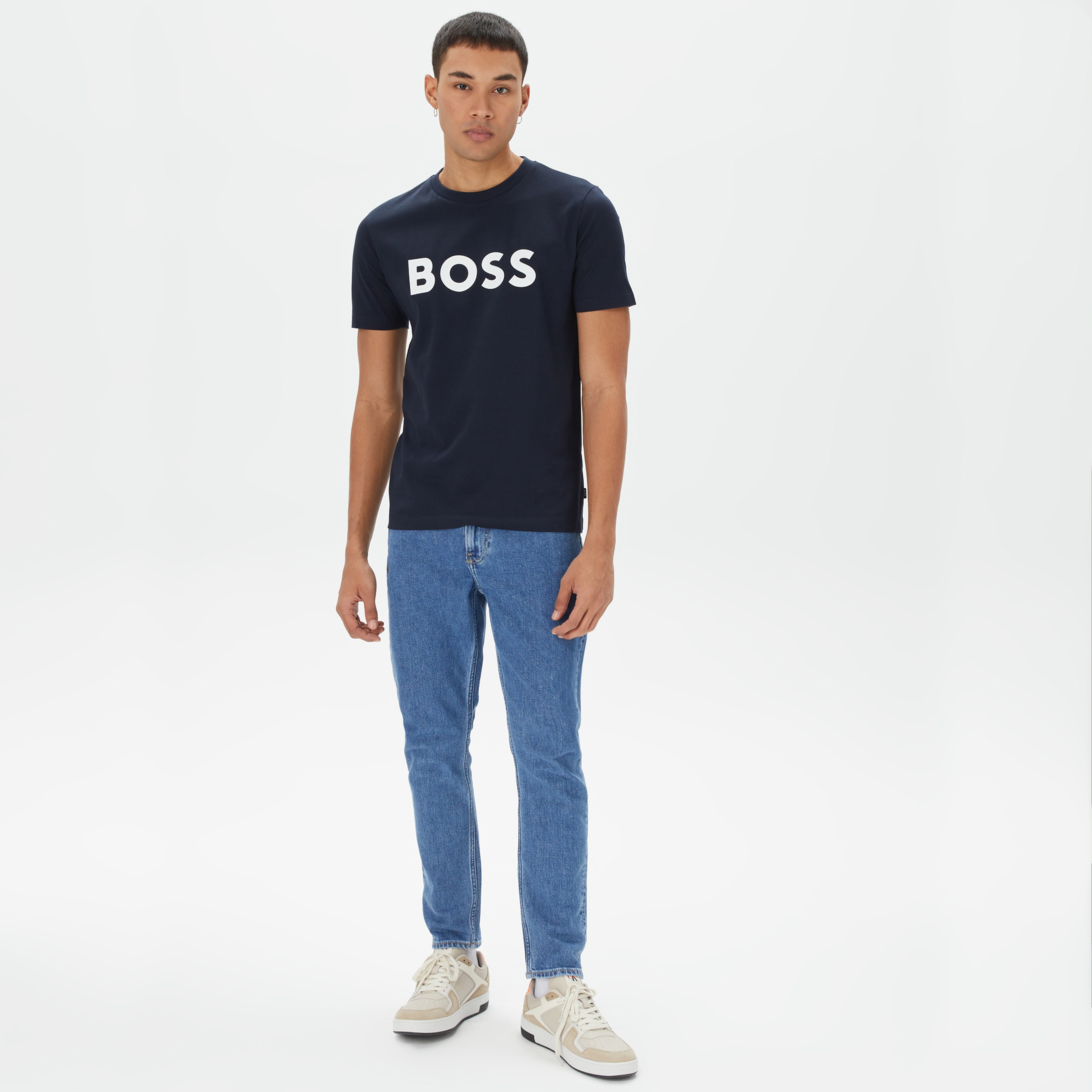 Boss Tiburt Erkek Lacivert T-Shirt