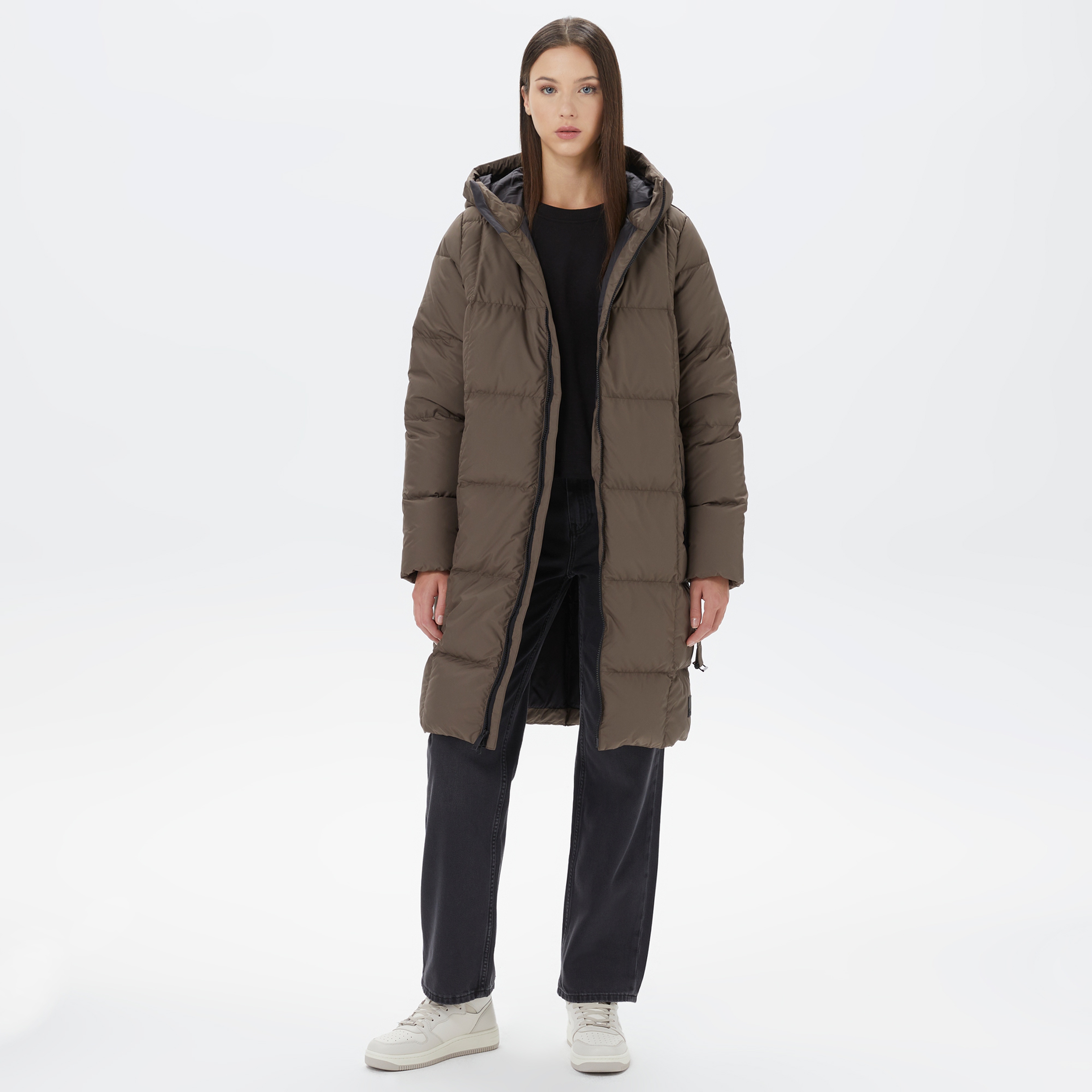 Jack Wolfskin Frozen Lake Coat Kadın Kahverengi Mont