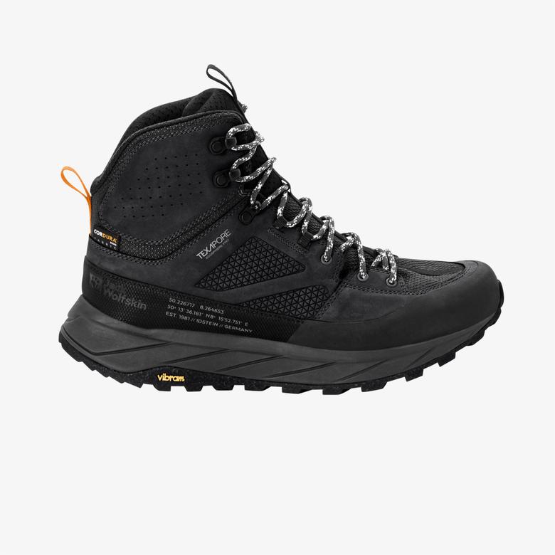 Jack Wolfskin Terraquest Texapore Mid Erkek Siyah Bot