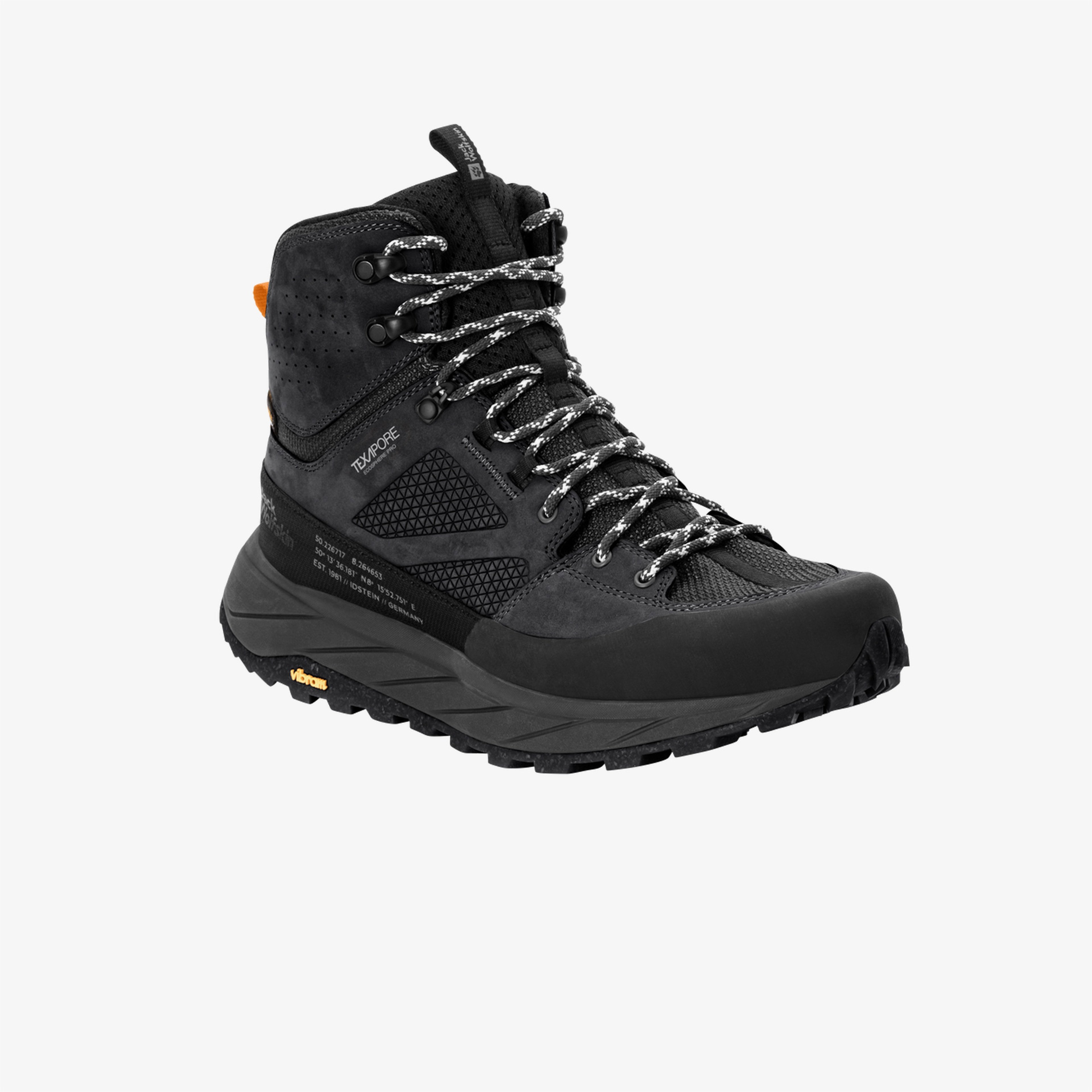 Jack Wolfskin Terraquest Texapore Mid Erkek Siyah Bot